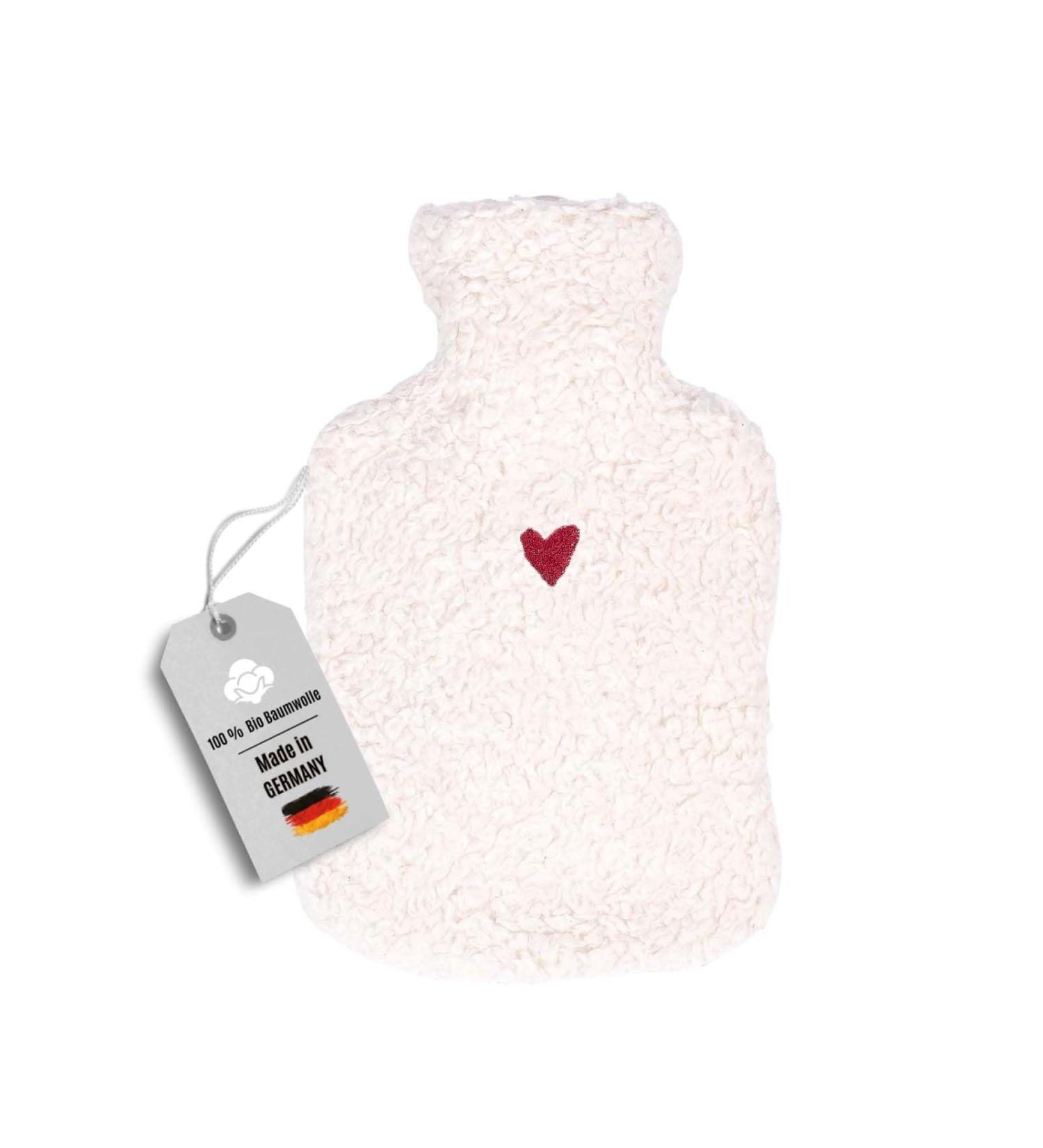 Kontor28 Cuddly Teddy Hot Water Bottle | 100% Organic Cotton | Handmade in Germany | Leak-Proof & Odorless | Pain Relief for Kids & Adults - 0.8 Liters - Buy Online on GoSupps.com