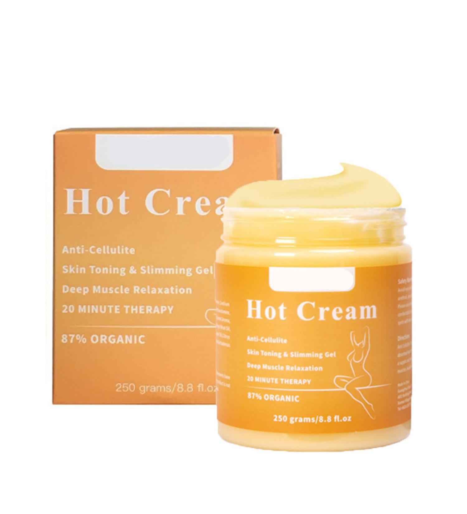 Hot Cream Cellulite & Fat Burner - Slimming Body Cream for Weight Loss | Anti-Cellulite Treatment 250g/8.8oz - Buy Online on GoSupps.com