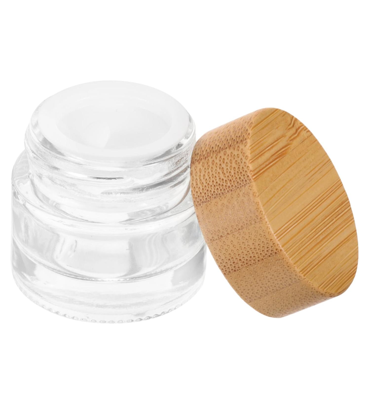 minkissy Body Butters Lotion Container Makeup Containers Mini Terrarium Makeup Samples Terrarium Container Clear Container Mini Containers Body Butter Jars Glass Travel Wood Cosmetic Bottle - Buy Online on GoSupps.com