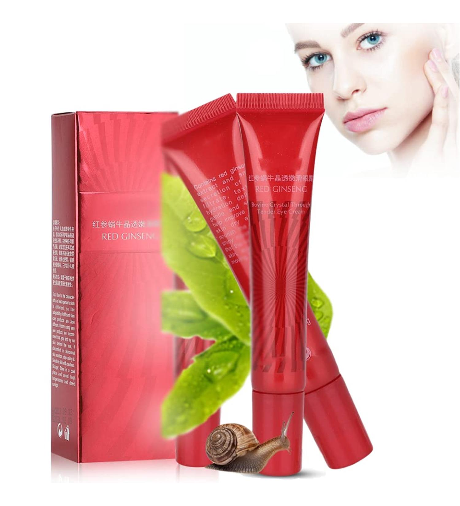 Red Ginseng Snail Crystal Smoothing Dark Circles Cream Dark Circles Moisturizing Cream Red Tiger For Plans Eye Serum 20G - Buy Online on GoSupps.com