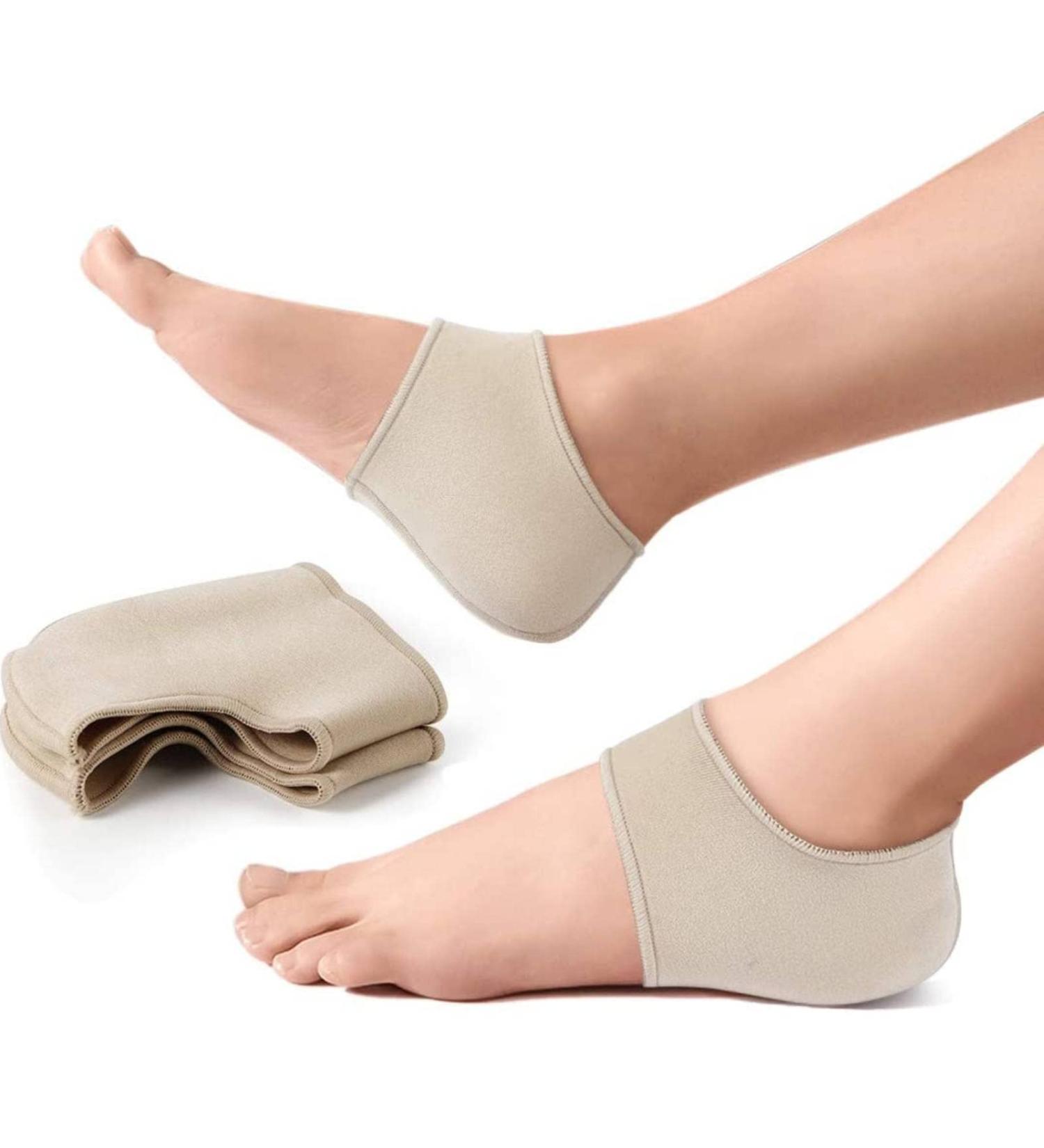 Gel Heel Sleeves  1 Pair Heel Cups  Soft Heel Protection Socks for Heel Pain and Cracked Heels  Protective Heel Pads for Pressure Sores  Achilles Tendonitis  Plantar Fasciitis  Men and Women  L