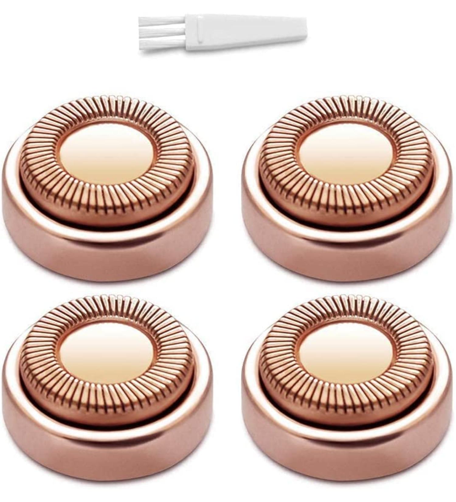 Flawless Women Lip, Chin & Cheeks Hair Remover Replacement Heads - 18K Gold-Plated Rose Gold (4 Count) - Buy Online on GoSupps.com