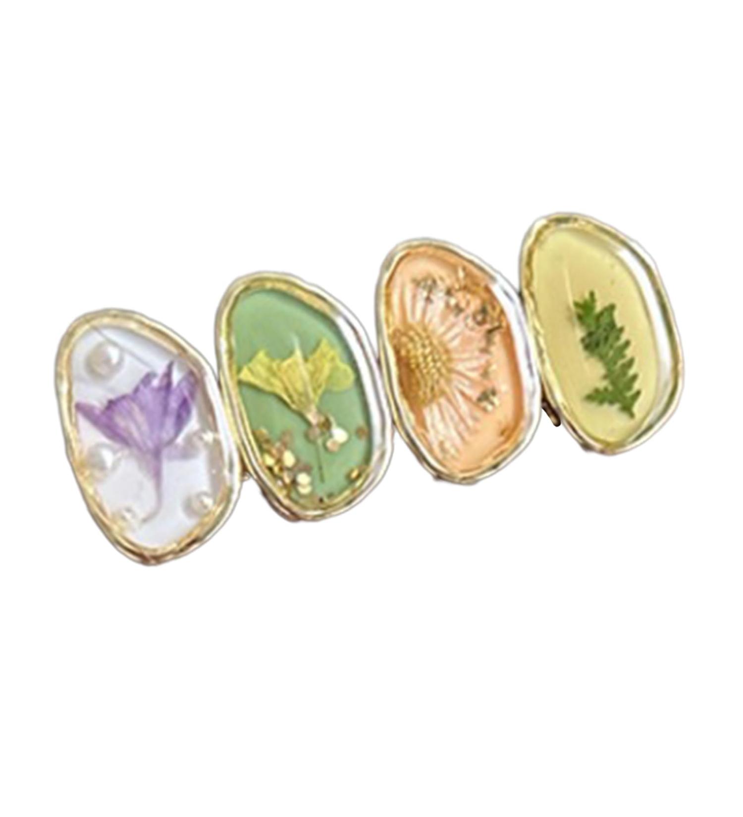 amangul Braids Hair Clip for Hot Girls Resin Flower Shape Hair Barrettes Resin Ponytail Bangs Hair Barrettes for Teens Girls(Yellow) - Buy Online on GoSupps.com