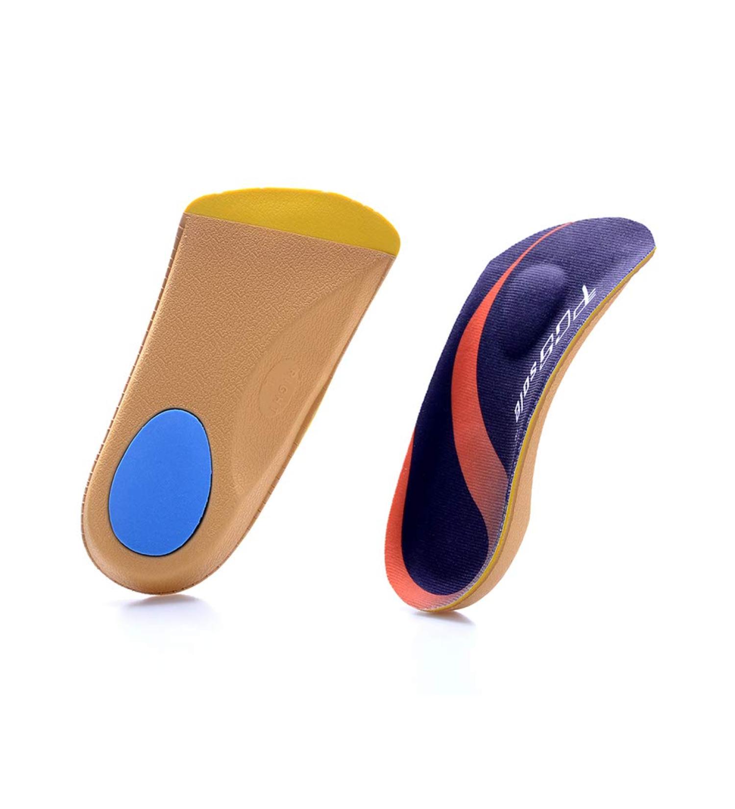 PCSSole 3/4 Orthopedic Insoles for Flat Feet & Plantar Fasciitis - Heel Pain Relief Inserts for Men & Women (EU38-42) - Deep Blue - Buy Online on GoSupps.com