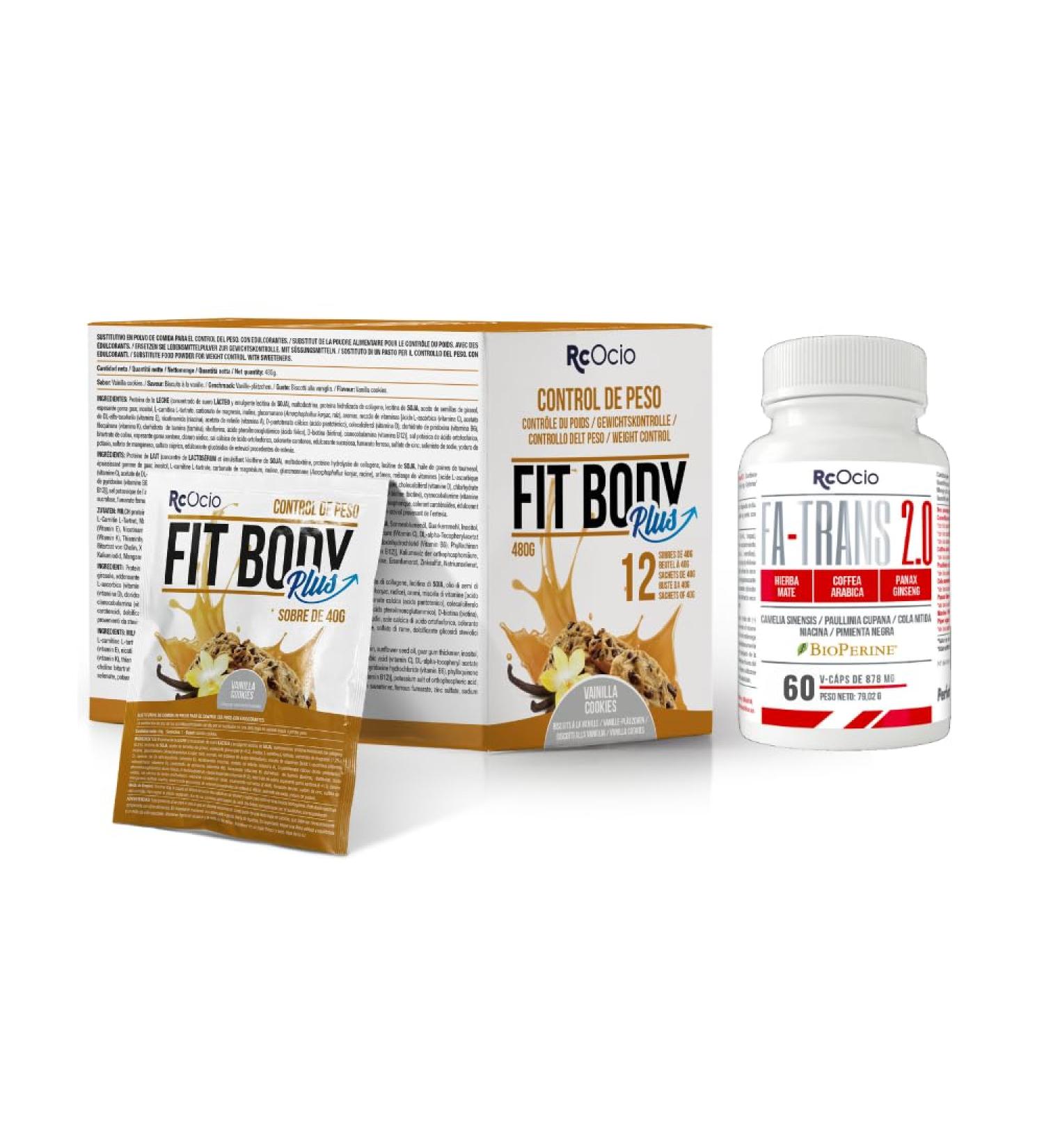 Rc Ocio Slimming package Meal replacement shake + thermogenic fat burning diet shake for men and women strawberry 1Kg Chocolate 480GR Vanilla 480 gr - Buy Online on GoSupps.com