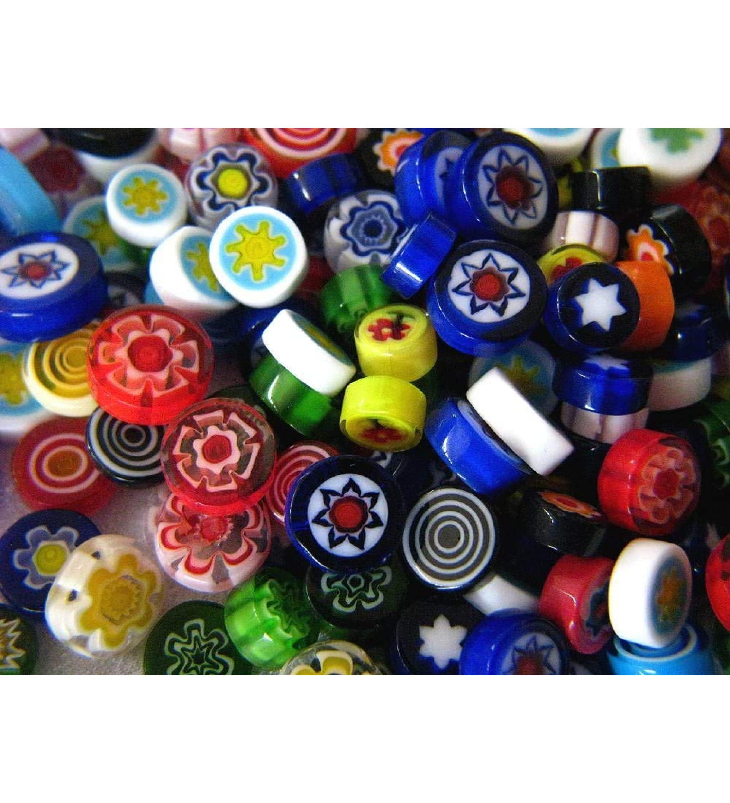 Devardi Glass COE 90 Millefiori Hi-Def Premium Fire Polished 2 oz Mix for Fusing & Mosaic - Buy Online on GoSupps.com