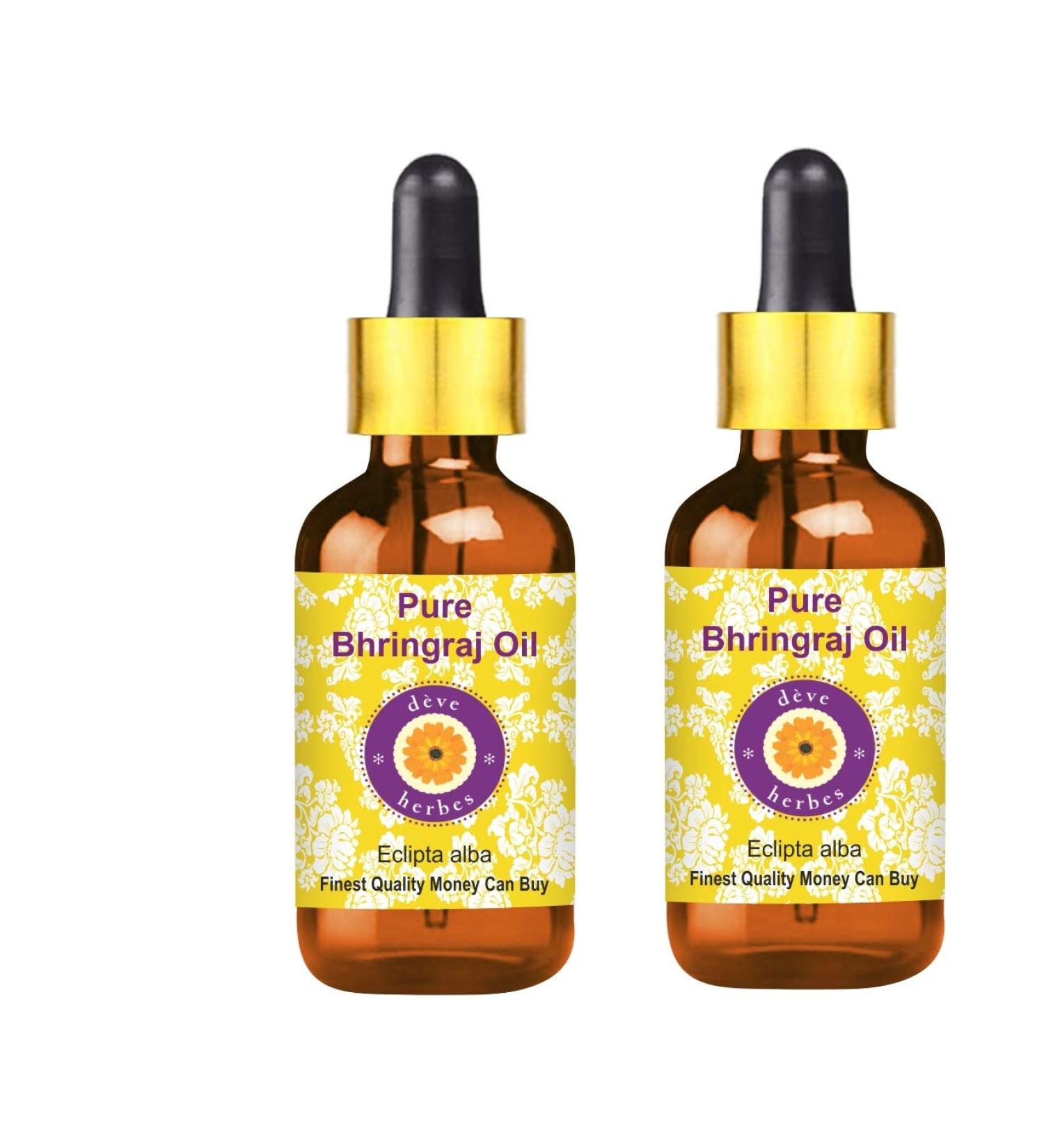 d ve herbes Pure Bhringraj Oil (Eclipta alba) with Glass Dropper (Pack of Two) 100ml X 2 (6.76 oz) 3.38 Fl Oz (Pack of 2) - Buy Online on GoSupps.com