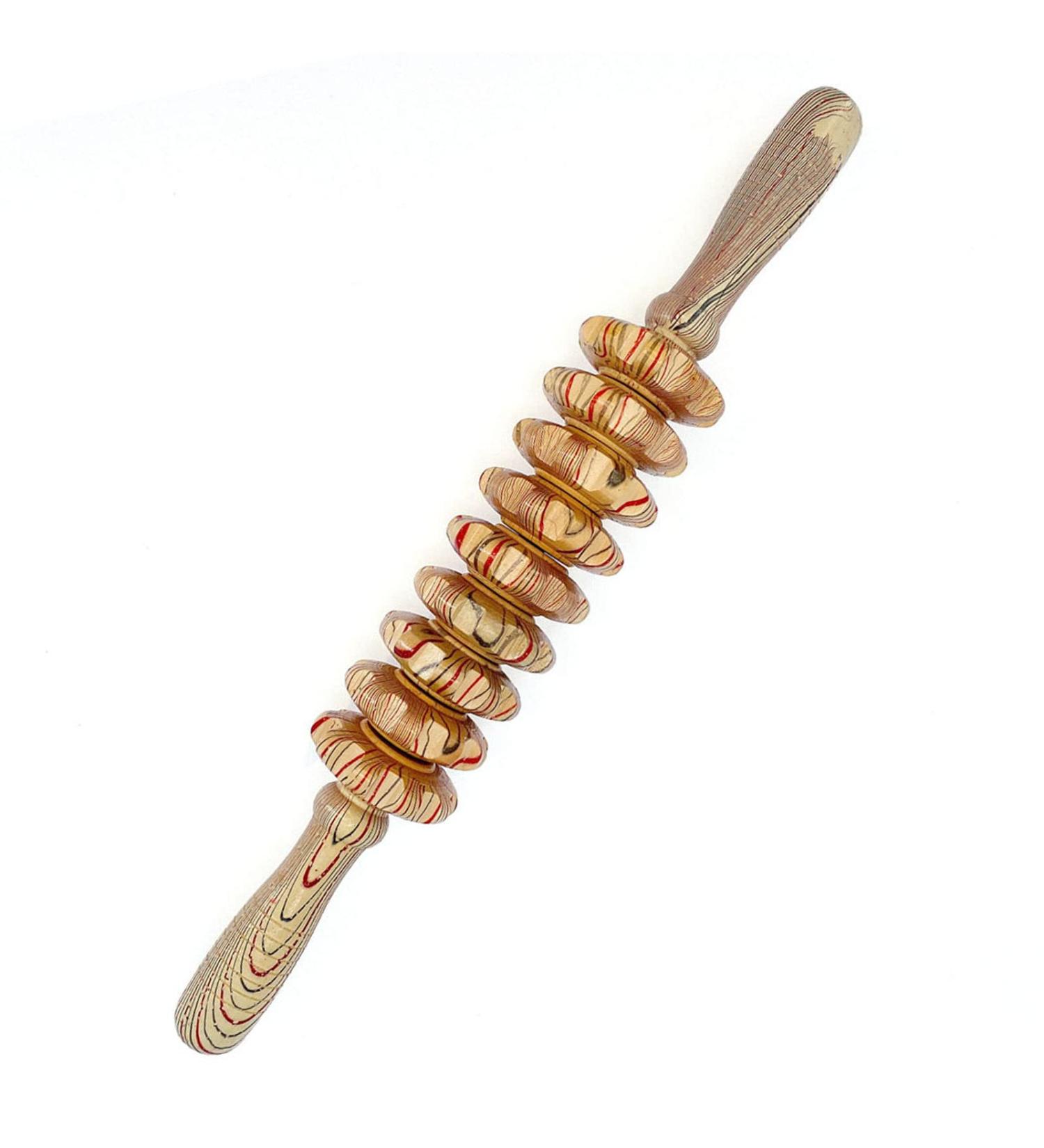 CYRUS Wooden Massage Roller - 9 Ball Trigger Point Cellulite Pain Relief - Buy Online on GoSupps.com