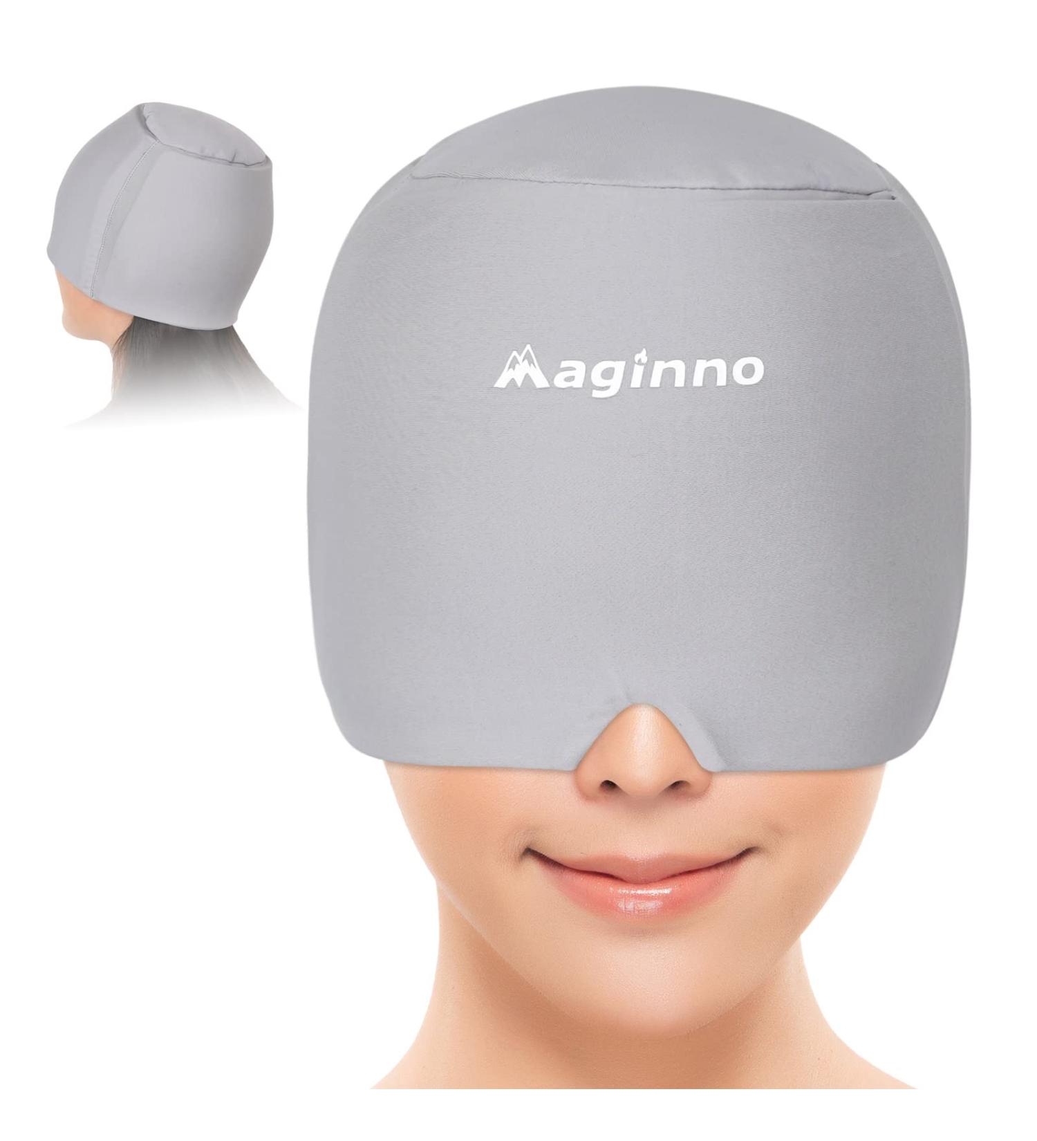 Headache Relief Cap - Migraine Hat for Cold & Hot Therapy - Gel Ice Pack for Headaches - Grey - Buy Online on GoSupps.com