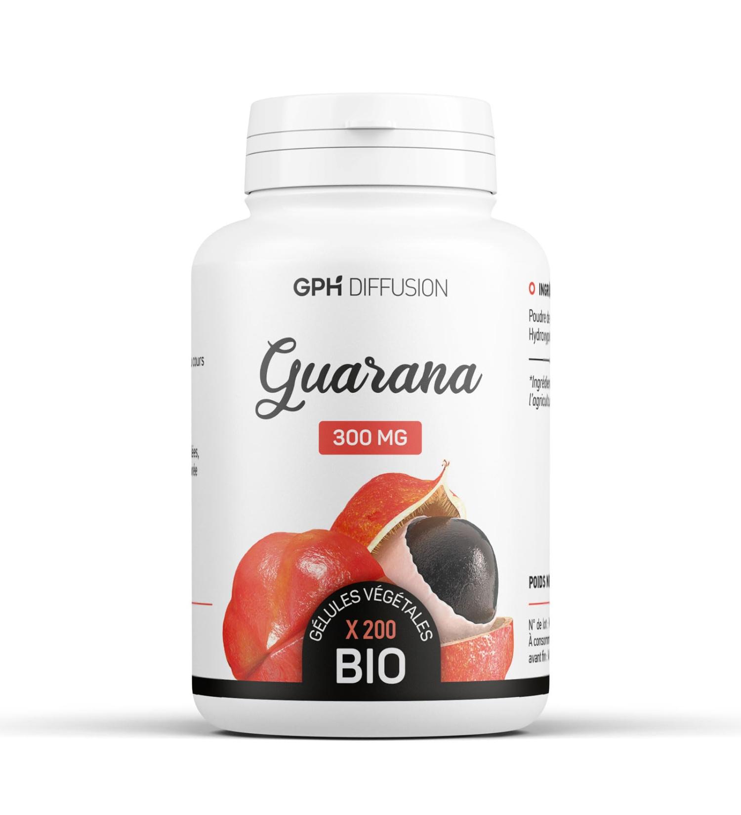 Organic Guarana - 200 vegetable capsules 300 mg - Buy Online on GoSupps.com
