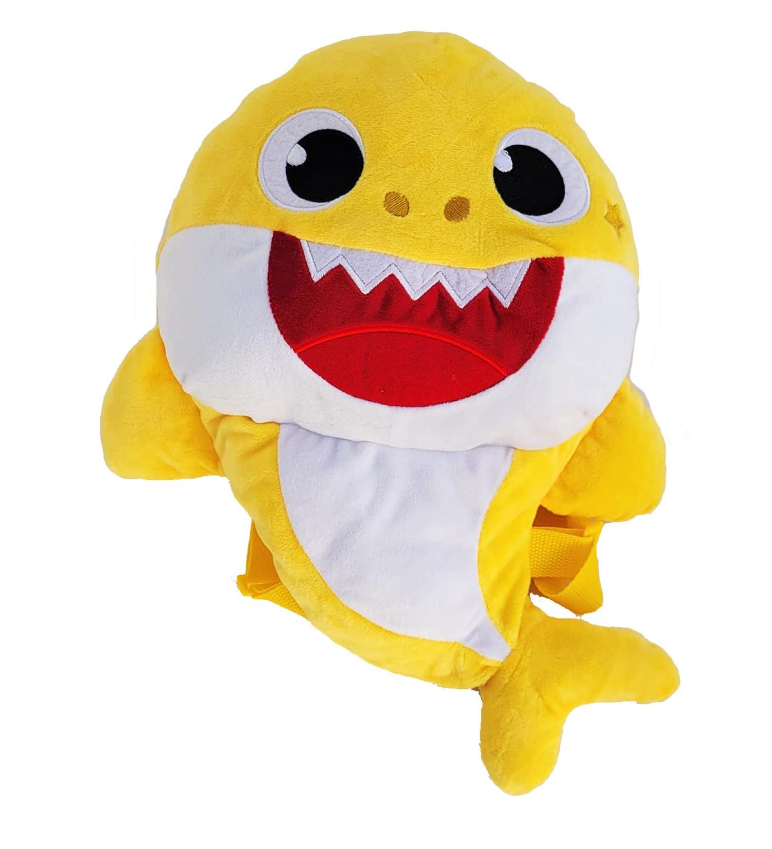 pinkfong Baby Shark Plush Backpack 15" x 11" x 6" Inches