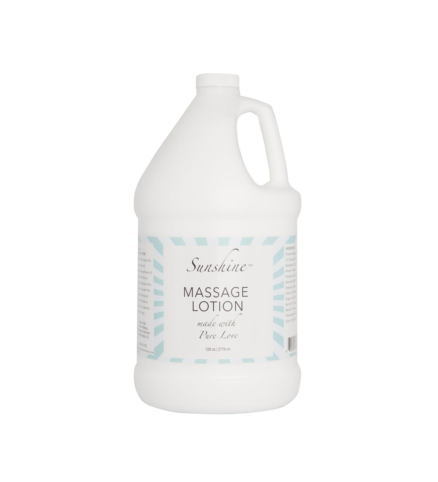 Sunshine Massage Lotion 1 Gallon | Sunflower Oil, Vitamin E, Aloe Vera | Hydrating, Moisturizing, Skin Soothing, Anti-aging | Professional Grade - Buy Online on GoSupps.com