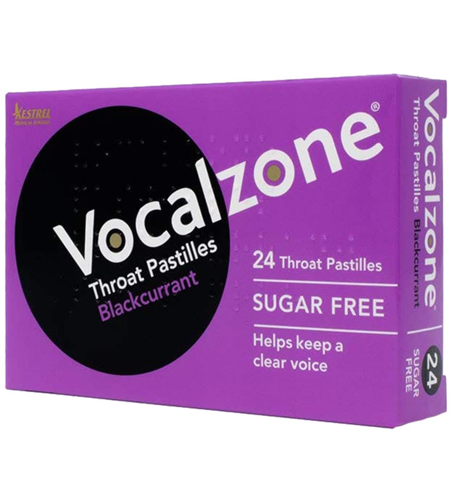 Vocalzone Blackcurrant Throat Pastilles (24 Pastilles)