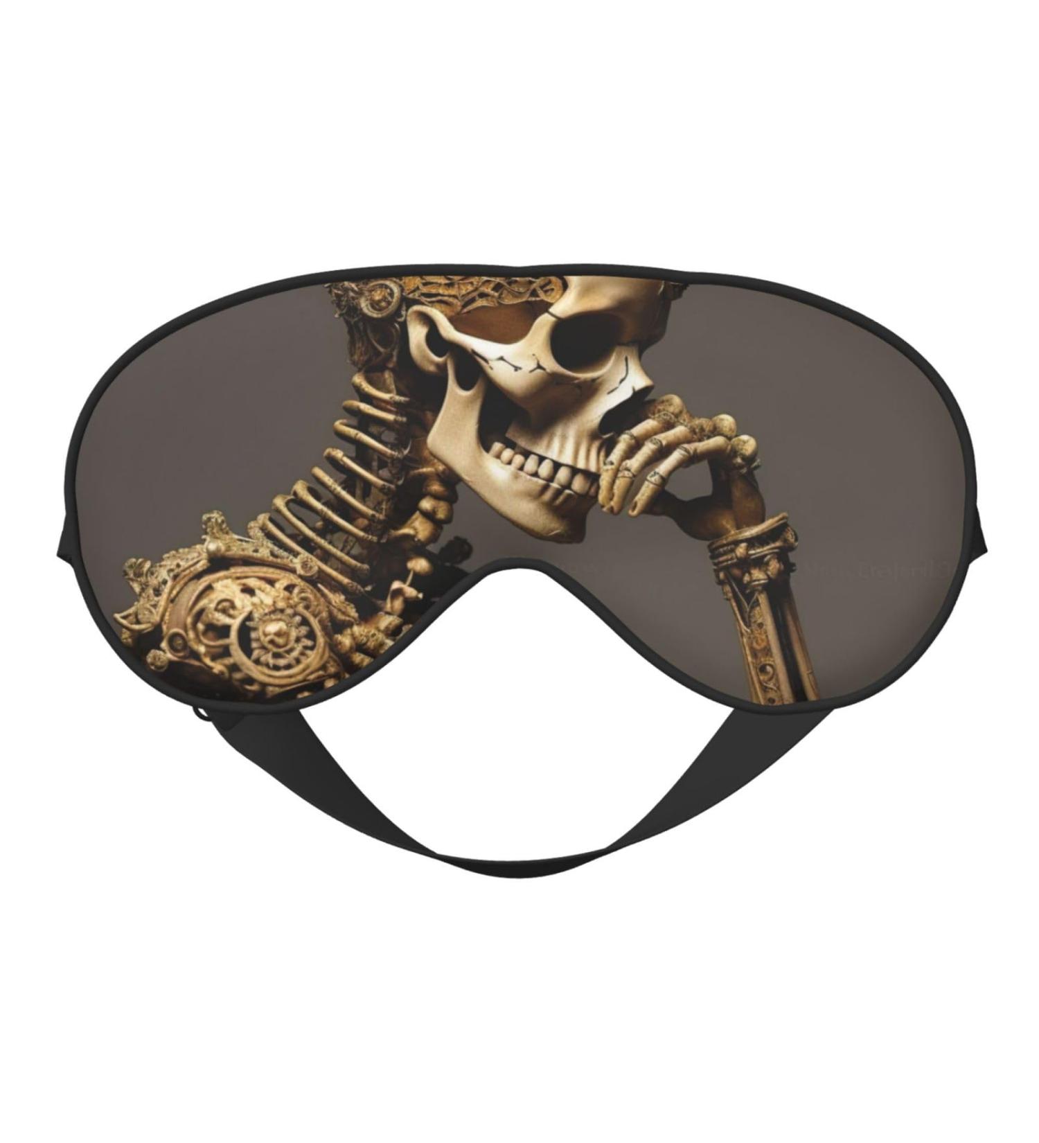 SSIMOO Skeleton Sleep Mask - Adjustable Breathable & Fashionable Eye Mask for Comfortable Sleep | International Shipping - Buy Online on GoSupps.com