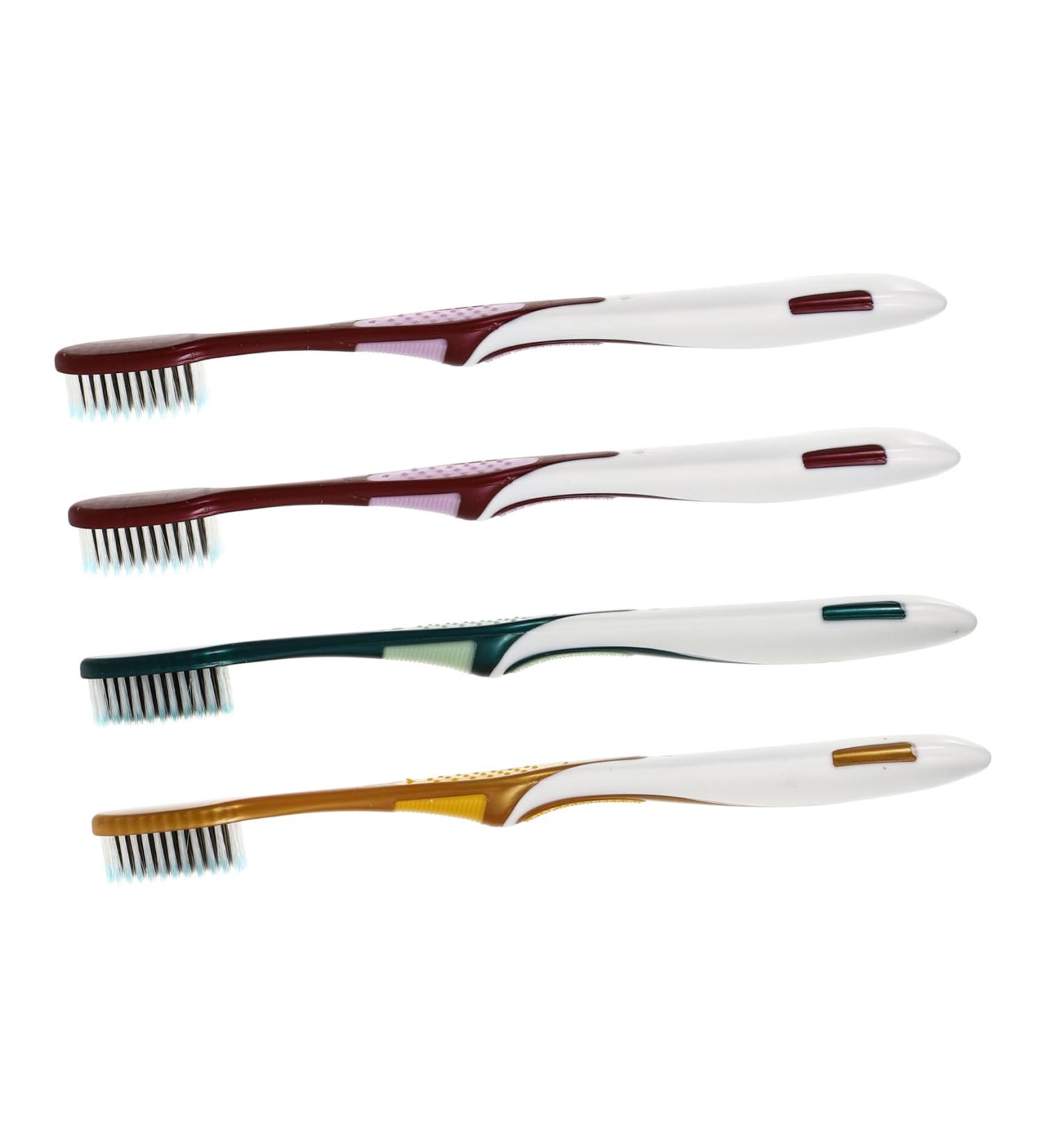 Buy Healvian 4 Pack Adult Toothbrush | Soft Bristle Travel Brushes for Healthy Smiles - Buy Online on GoSupps.com