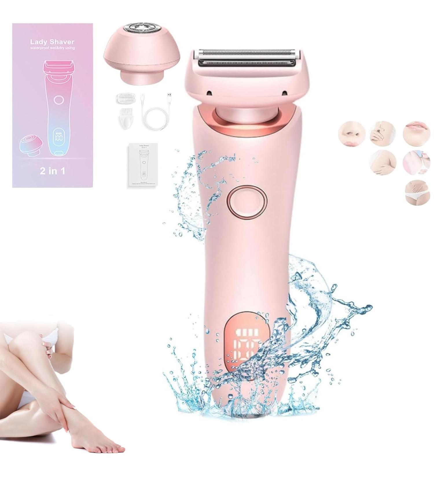 Duskofficial Razor Dusk Official Electric Razor The Glide Pro 3.0 Premium Shaver 2 in 1 Electric Waterproof Shaver Razors for Women Ipx7 Wet & Dry for Leg Arm Underarm Pubic Area (Pink) - Buy Online on GoSupps.com