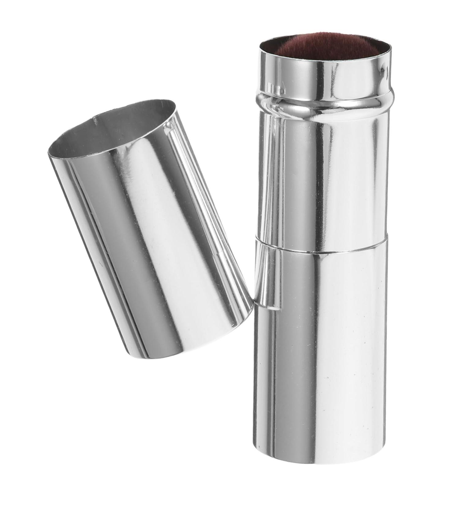 Housoutil Retractable Blush Brush Makeup Tool Powder Foundation Brush Retractable Powder Brush Foundation Applicator Makeup Supplies Bb Cream Brush Metal Travel With Cover - Buy Online on GoSupps.com