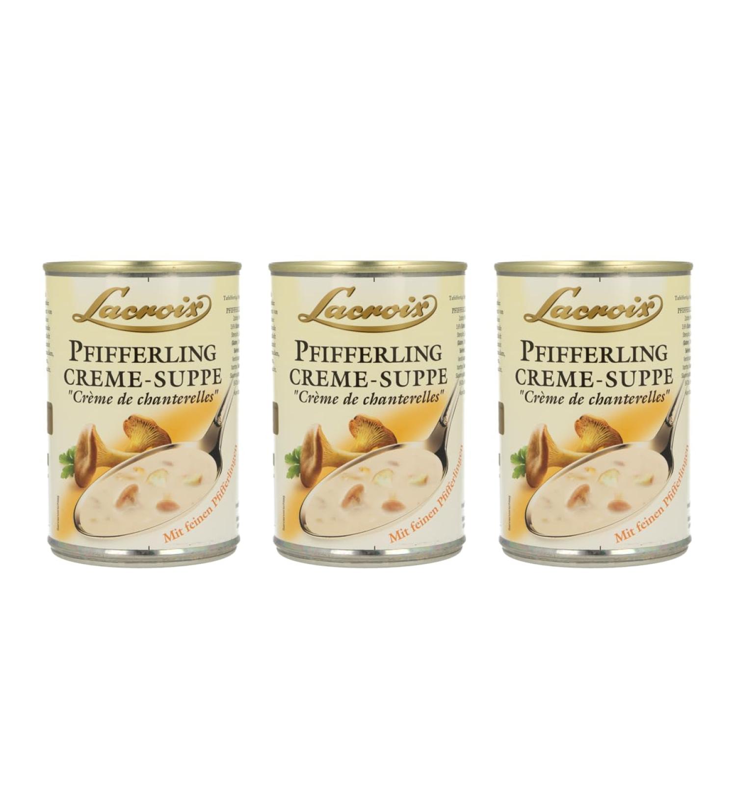 Lacroix Chanterelle Cream Soup 3x400ml - Authentic Gourmet Soup for International Shipping - Buy Online on GoSupps.com
