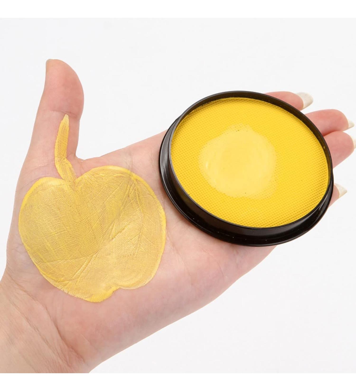 Karlor 30g Yellow Aqua Face Paint - Professional Water-Based Makeup for Adults & Kids | Ideal for Halloween Carnival & Cosplay - Buy Online on GoSupps.com