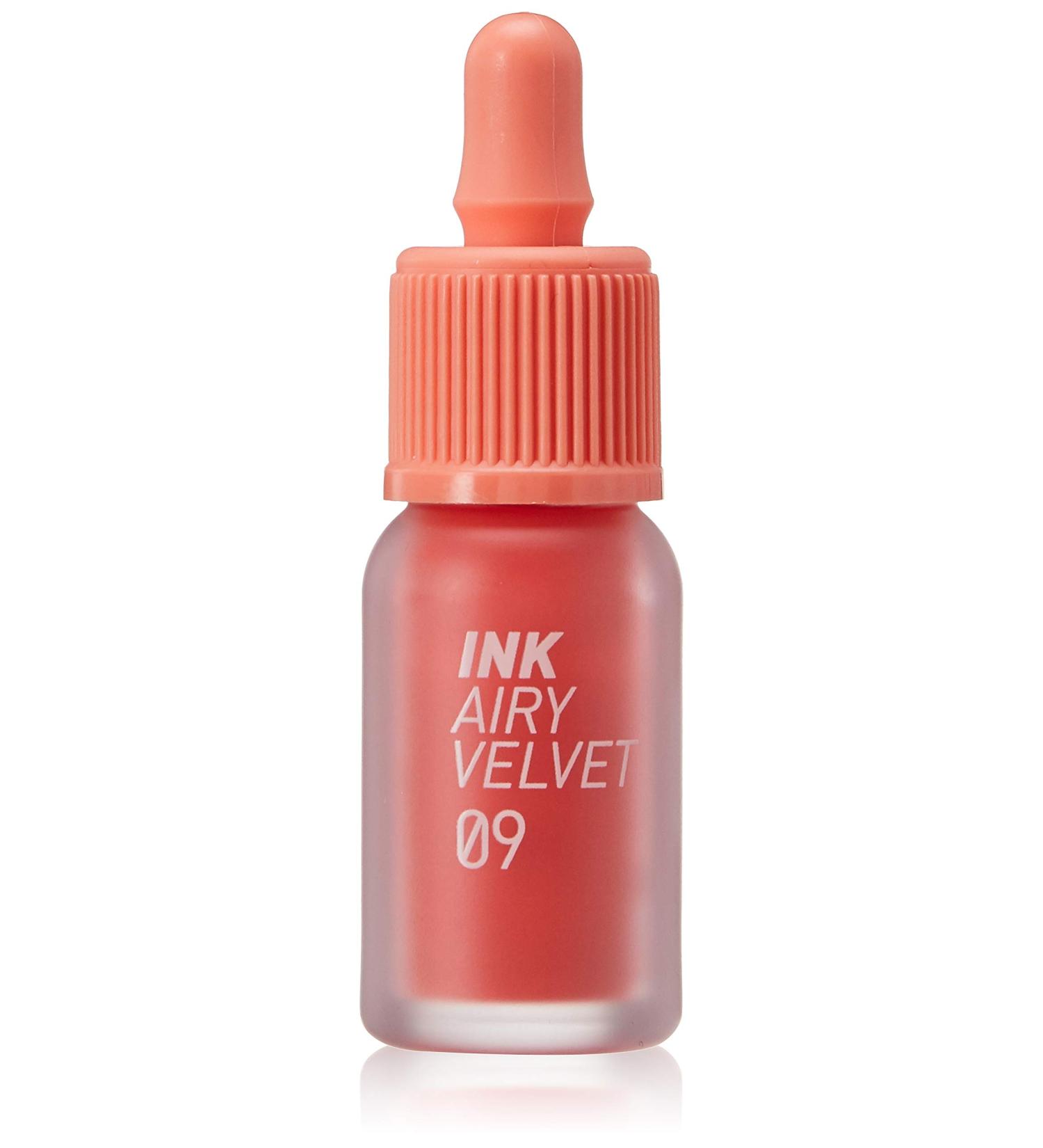 Peripera Ink Airy Velvet Lip Tint 09 - 100 Point Coral | 0.14 oz (4g) - Long-Lasting & Hydrating Lip Color - Buy Online on GoSupps.com