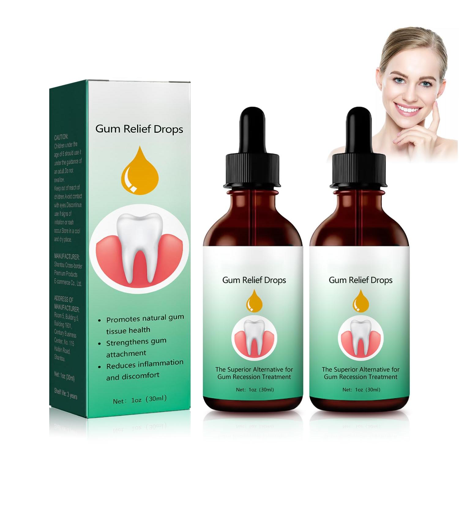 2 PCs Dentizen Gum Regrowth Drops - Promote Healthy Gums & Effective Teething Relief - Buy Online on GoSupps.com