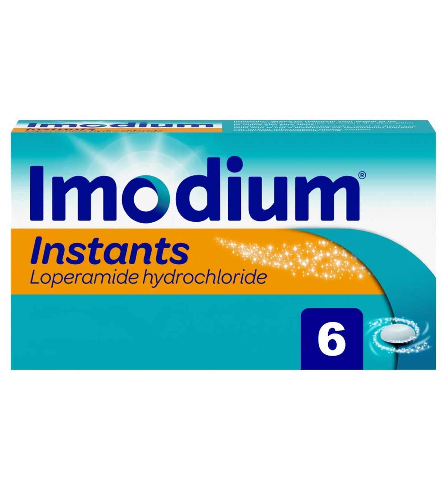 Imodium Instants: Fast-Dissolving Tablets for On-The-Go Diarrhoea Relief, 6 Count Pack - Get Relief in Under 1 Hour - Buy Online on GoSupps.com