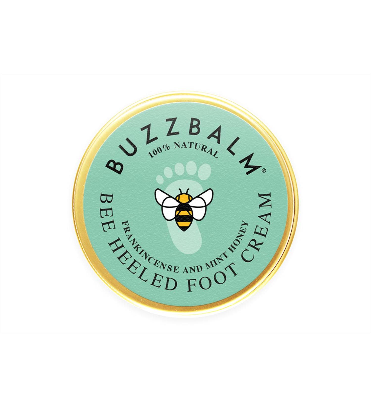 Natural Foot Cream for Cracked Heels - Bee Heeled Heel Balm with Frankincense & Peppermint Honey (85g) - Buy Online on GoSupps.com