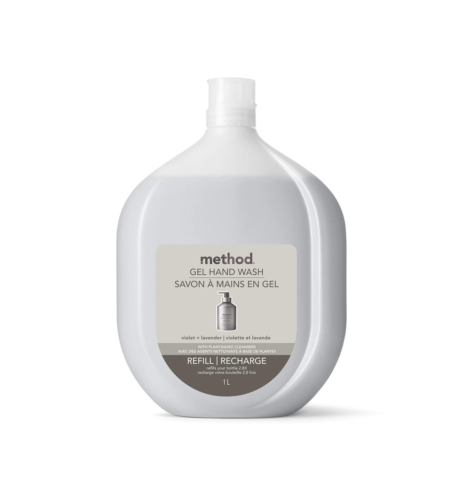 Method Liquid Hand Soap Refill Biodegradable Formula Reloads Gel Hand Wash Bottle Violet + Lavender Scent 1 Liter - Buy Online on GoSupps.com