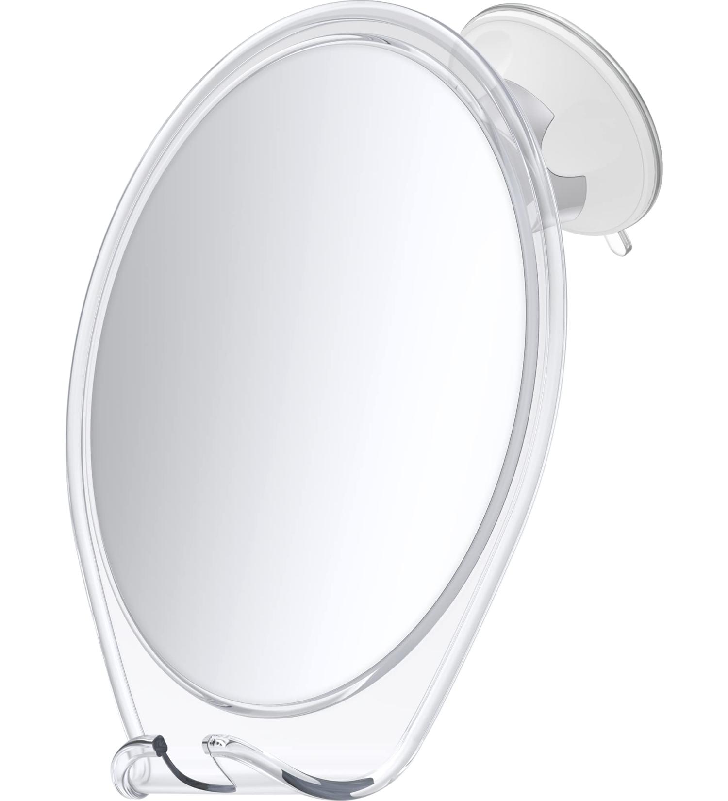 HoneyBull Fogless Shower Mirror with Swivel Razor Holder - Alpine White - Buy Online on GoSupps.com
