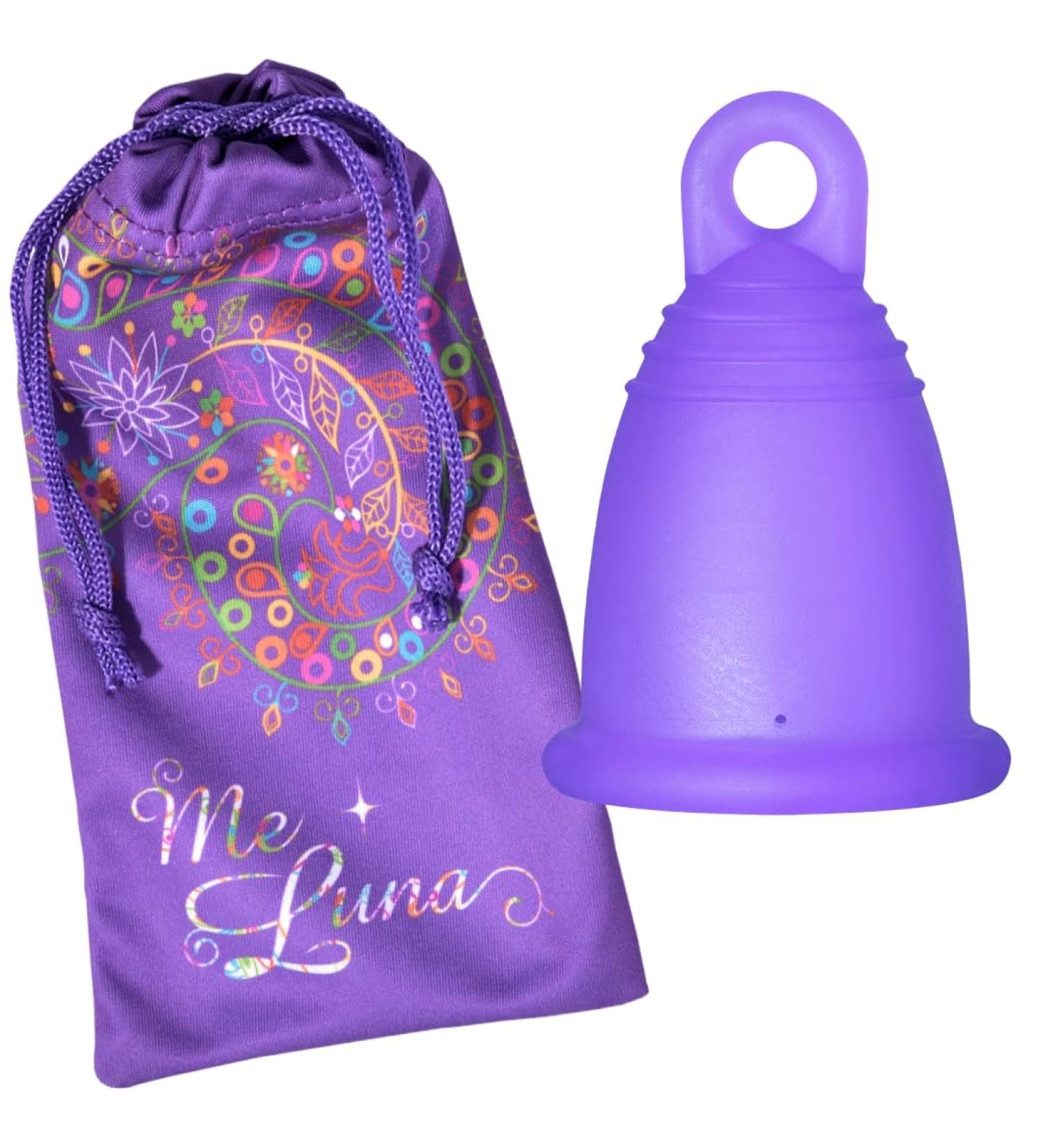 Me Luna Menstrual Cup Sport - Ring Style Blue-Violet Size L | Eco-Friendly Comfortable & Reusable Solution for Women - Buy Online on GoSupps.com