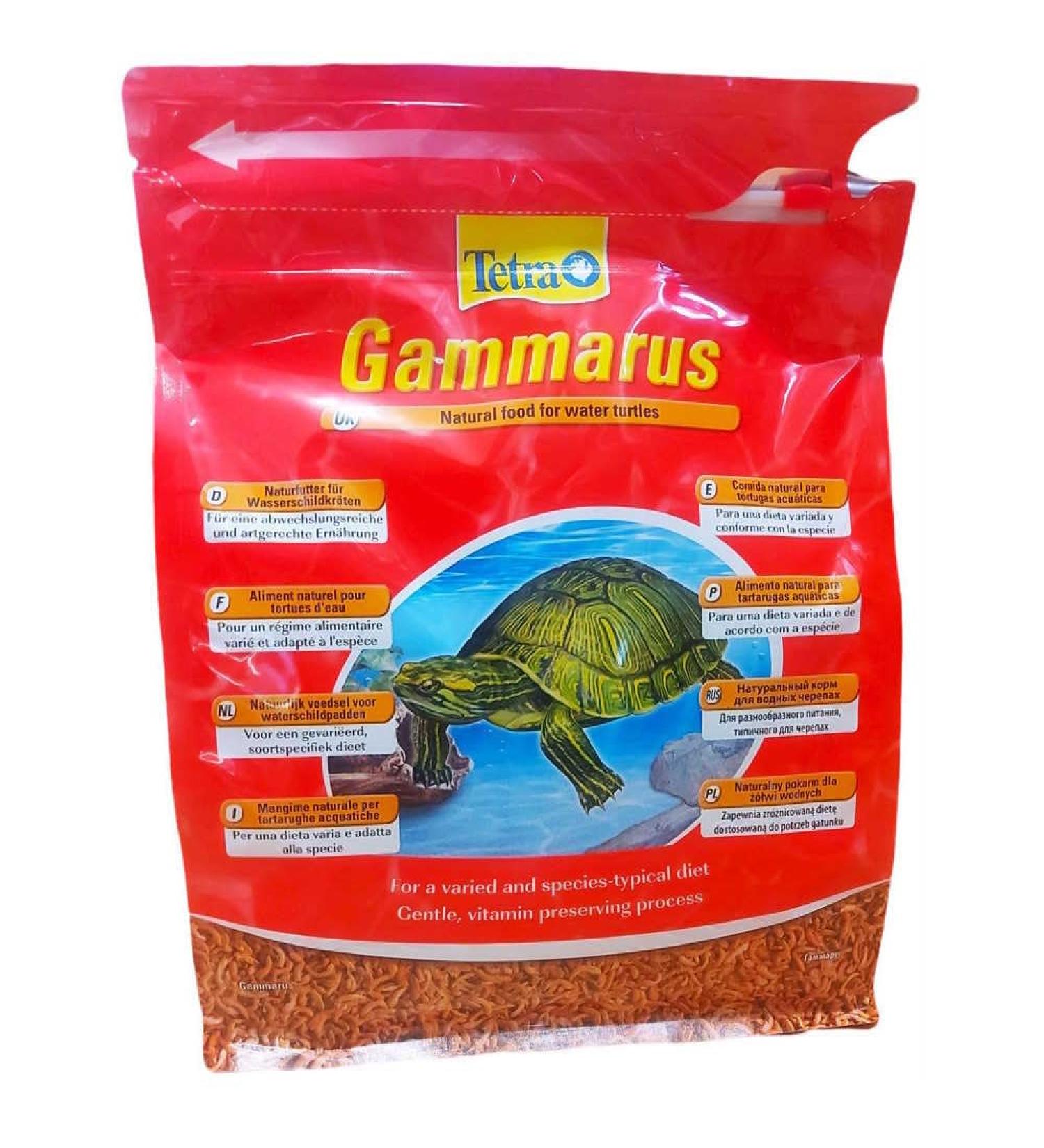 Tetra ReptoDelica Gammarus turtle food - natural food made from whole freshwater shrimp 4 L bag 4 l (1 pack)