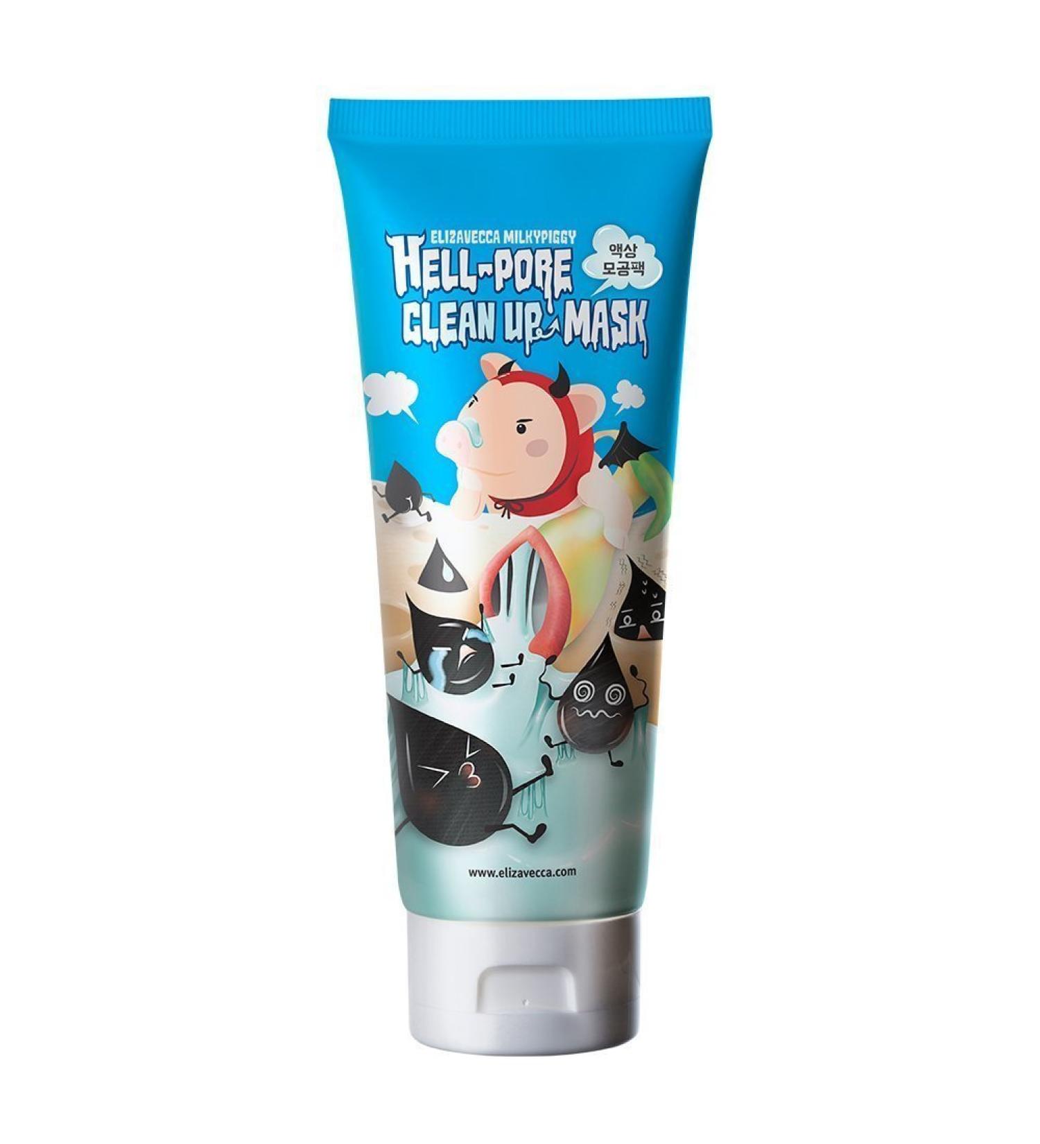 Elizavecca Hell-Pore Clean Up Mask - 3.38 fl oz (100 ml) | Pore Cleansing & Skin Purifying Mask - Buy Online on GoSupps.com