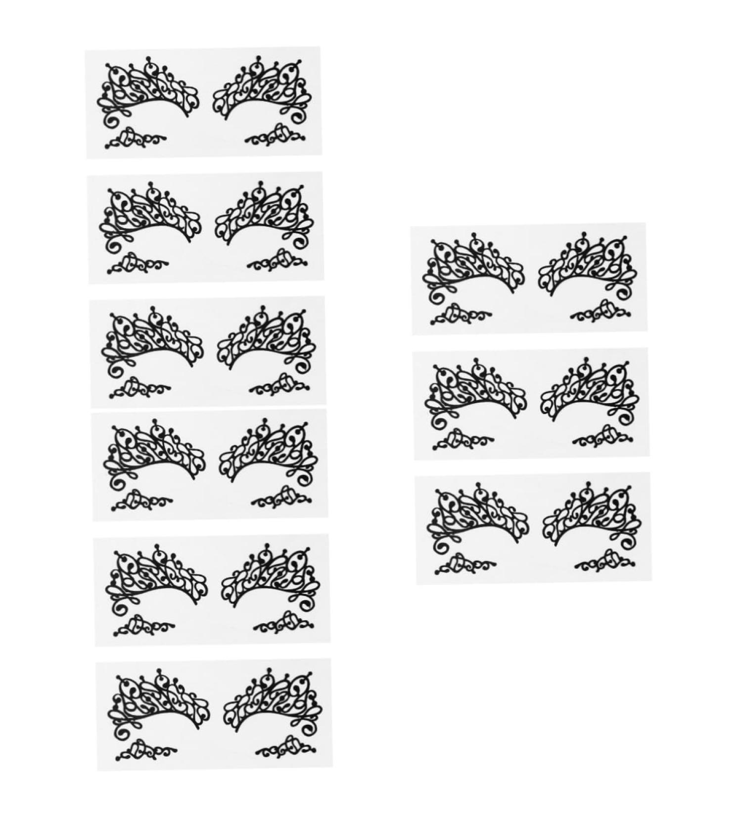 FOMIYES 9 Pairs Lace Eyeliner Stickers Black Eye Sticker Eye Liner Sticker Popularity 13X6cmx3pcs Blackx3pcs - Buy Online on GoSupps.com