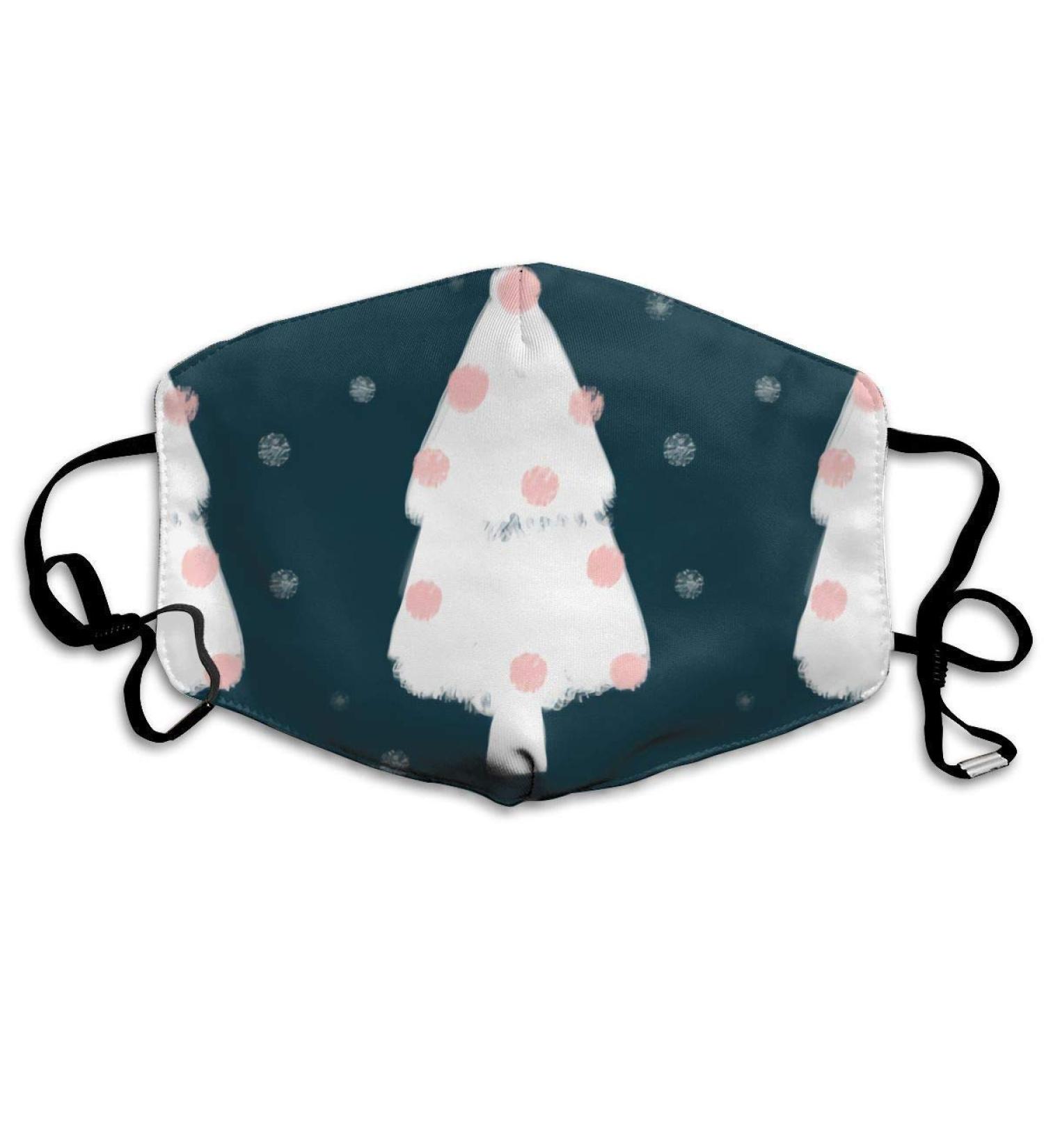 Blue And Pink Trees Washable Reusable Mask Cotton Anti Dust Half Face Mouth Mask For Kids Teens Men Women With Adjustable Ear Loops - Buy Online on GoSupps.com