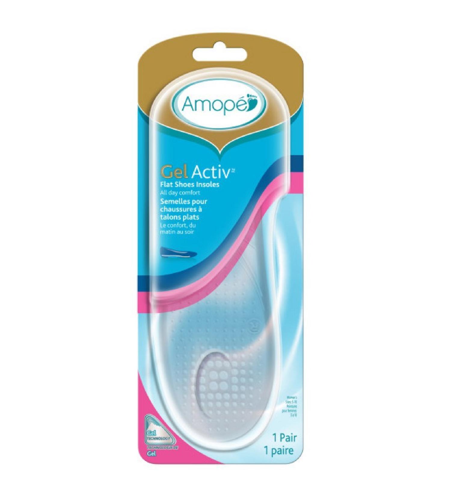 Amope Gel Activ Flat Shoes Insoles - Comfort & Support | 2 Count - Buy Online on GoSupps.com