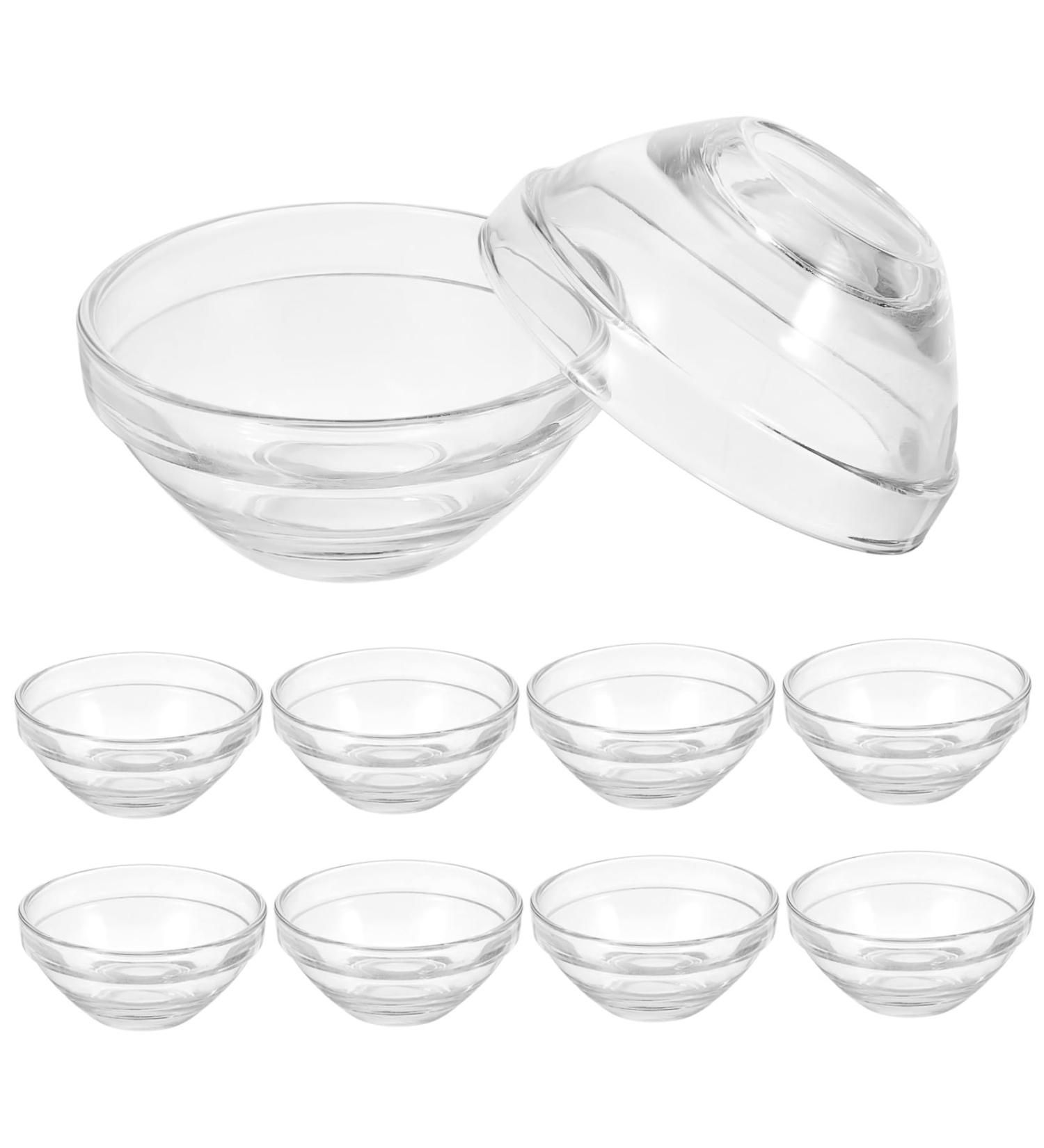 Lot De 10 Bols Transparents En Verre De 7 5 Cm Pour M lange De Masques Faciaux Bol De Rangement Pour Huiles Essentielles Usage Cosm tique Domicile - Buy Online on GoSupps.com