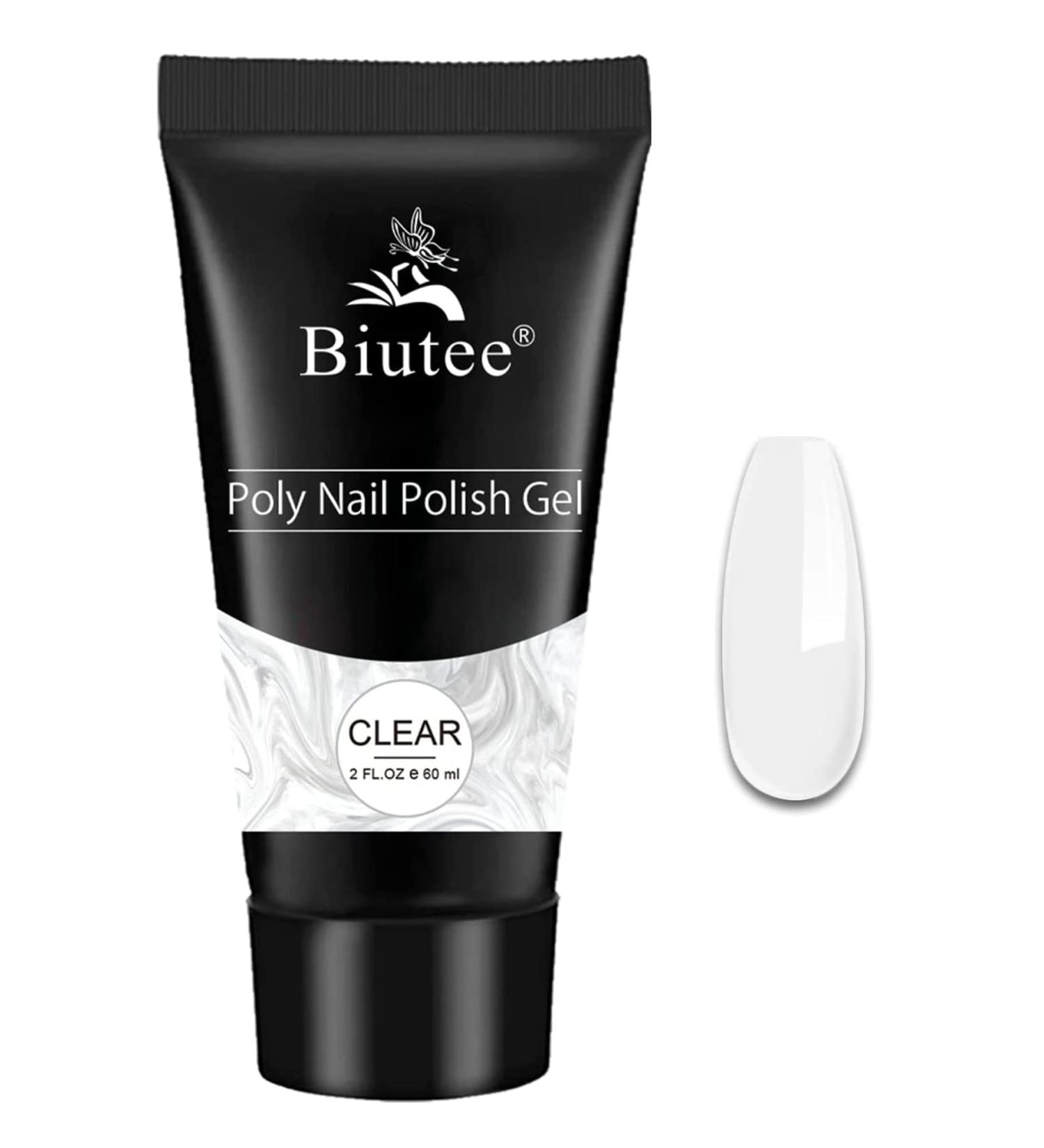 Biutee Poly Nail Gel Clear 60ml | Best Art Acrylic Gel for Nails | Transparent Finish for Salon-Quality Manicure - Buy Online on GoSupps.com