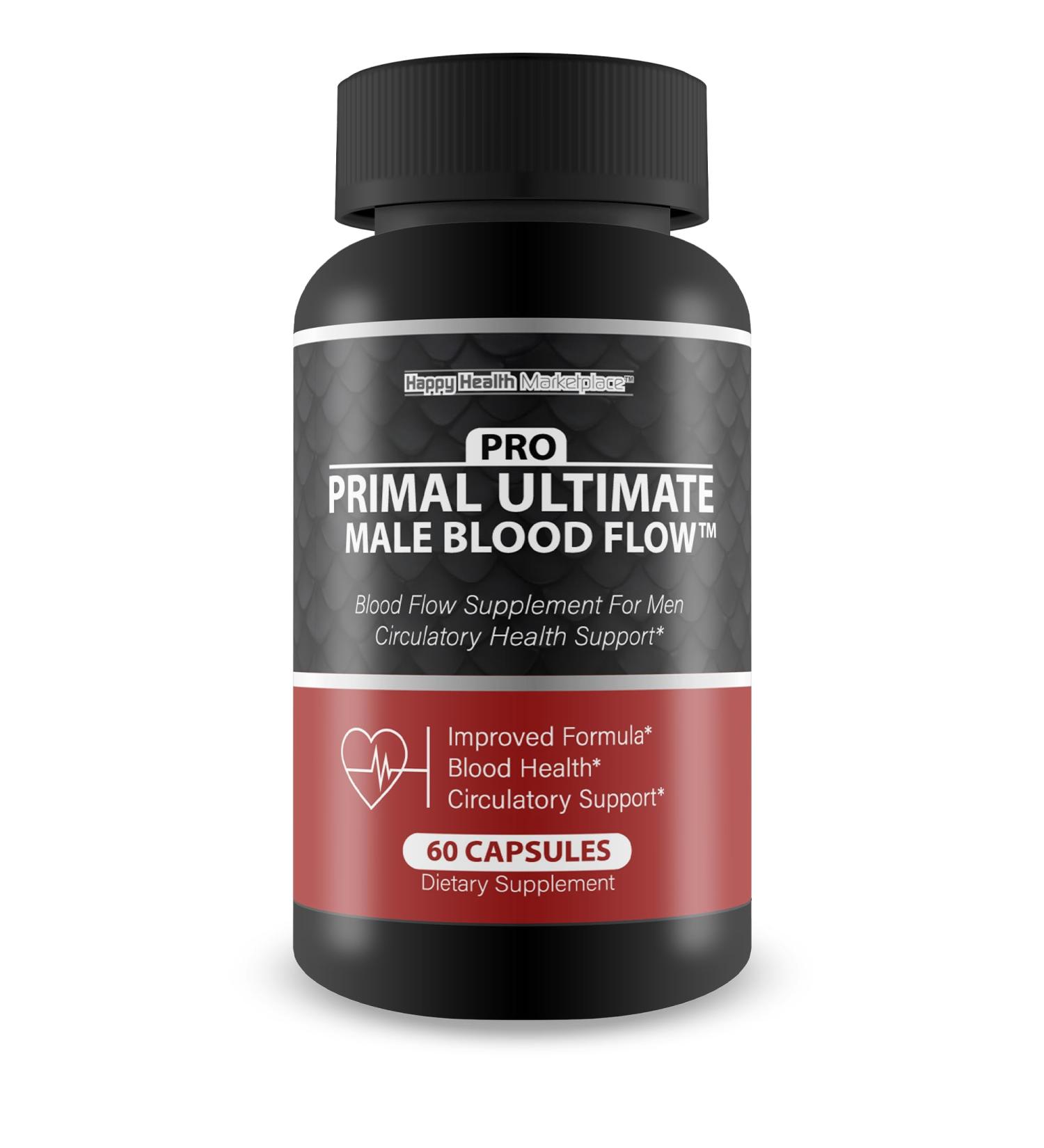 Pro Primal Ultimate Male Blood Flow - Our Best Advanced Blood Flow Circulation Support - Blood Flow Pro Primal X Primal Ultimate Max Blood Flow Supplement Powder Capsules Whole Body Circulation Pills - Buy Online on GoSupps.com