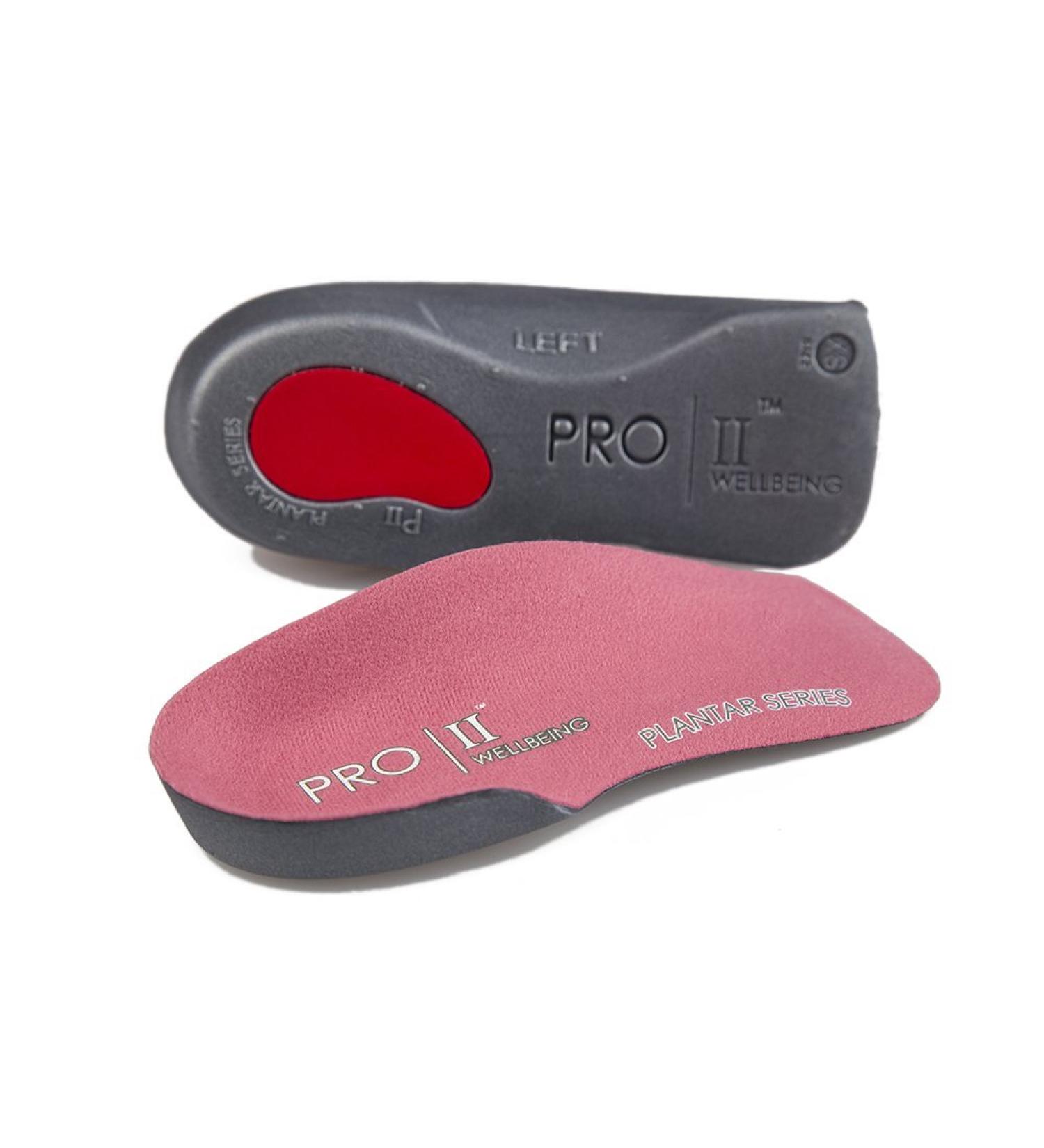 PRO 11 WELLBEING Slim Fit 3/4 Orthotic Insoles with Heel Pad for Plantar Fasciitis - 1 Pair (UK 3/4.5 Pink) - Buy Online on GoSupps.com
