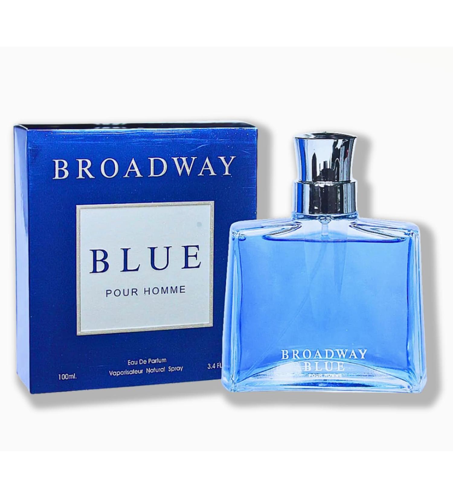 BROADWAY BLUE POUR HOMME EAU DE PARFUM 3.4 FL. OZ. 100ml. Woody Spicy fragrance for men. - Buy Online on GoSupps.com