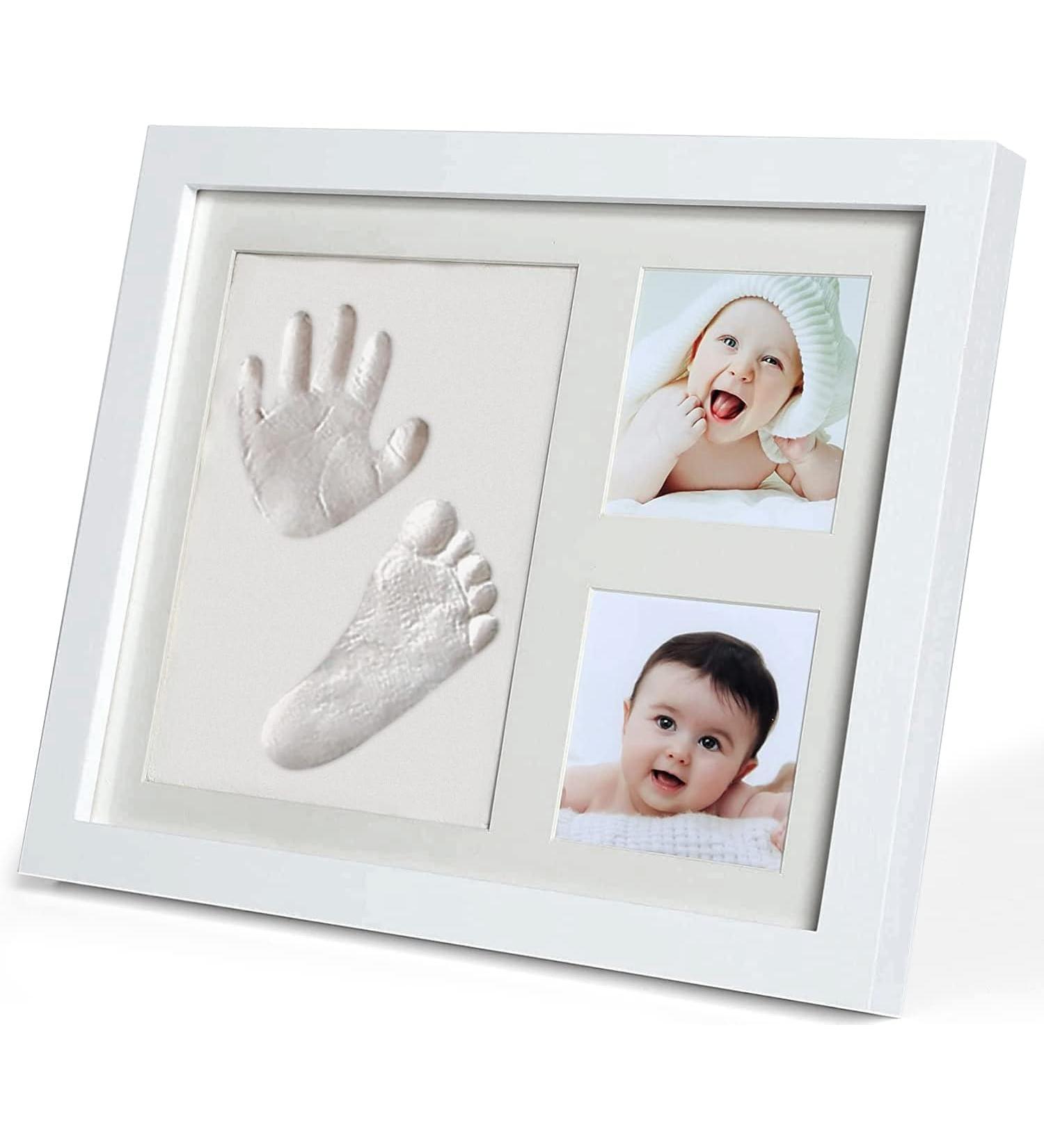 PewinGo Baby Handprint & Footprint Clay Kit | Baby Photo Frame for Newborn Boys & Girls | Baby Shower Gift | Nursery Room Decor | White - Buy Online on GoSupps.com