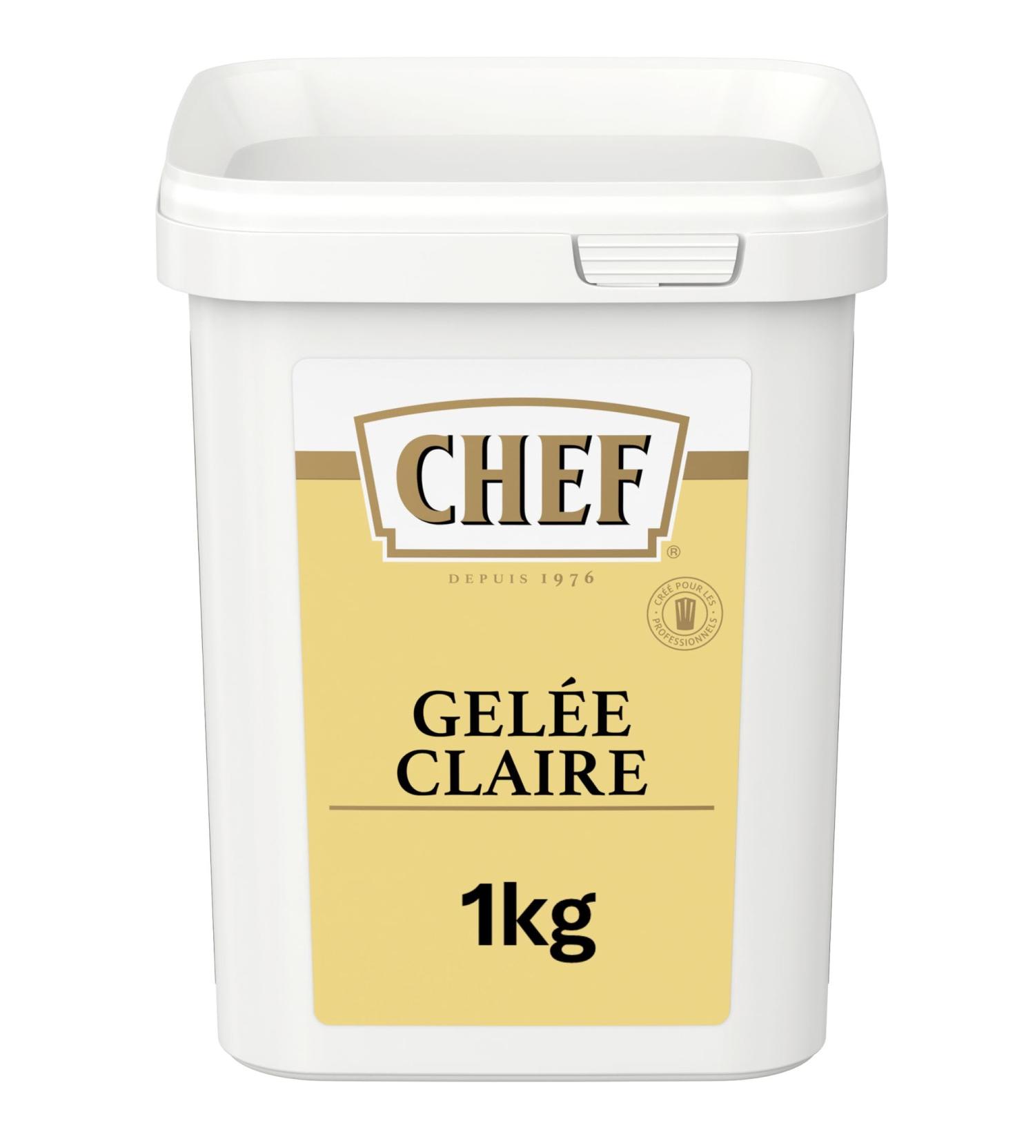 CHEF Dehydrated Clear Jelly | Dehydrated Sauce Culinary Aids | For Topping Decor | 1kg Box for 20L of Sauce - Buy Online on GoSupps.com
