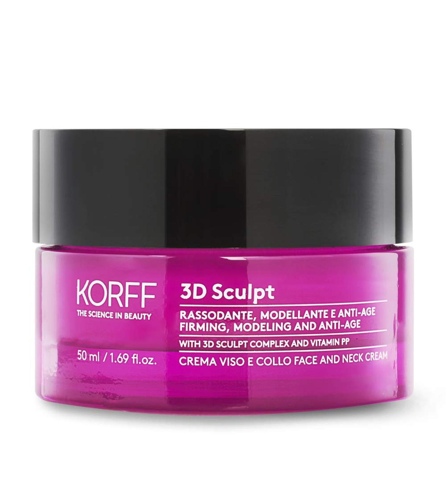 KORFF 3D Sculpt Anti-Wrinkle Cream for Face & Neck - Anti-Aging Firming Nourishing 50ml - International Shipping Available - Buy Online on GoSupps.com