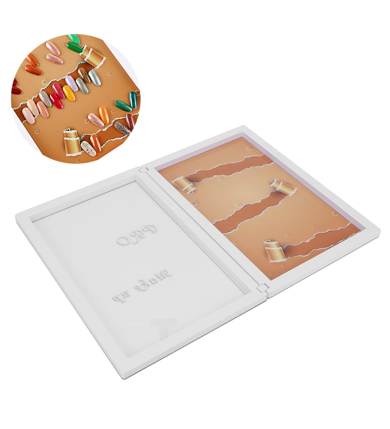 Nail Display Book Magnetic Closure Nail Gel Color Display Book Holds up to 30 colors Easy to Carry like a Book Suitable for Nail Art Salon DIY Nail Art Design - Buy Online on GoSupps.com