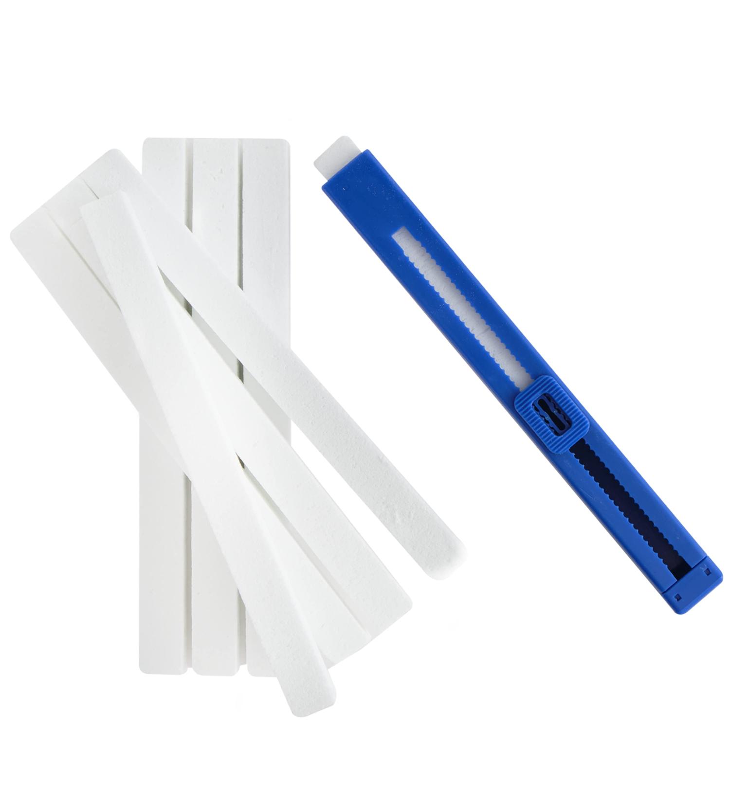 Powerstone Pumice Chisel Set - 8 Refillable Sticks with Plastic Handle - Fine-Grit Pumice for Toilet, Tub, Sink Stain Removal - Buy Online on GoSupps.com