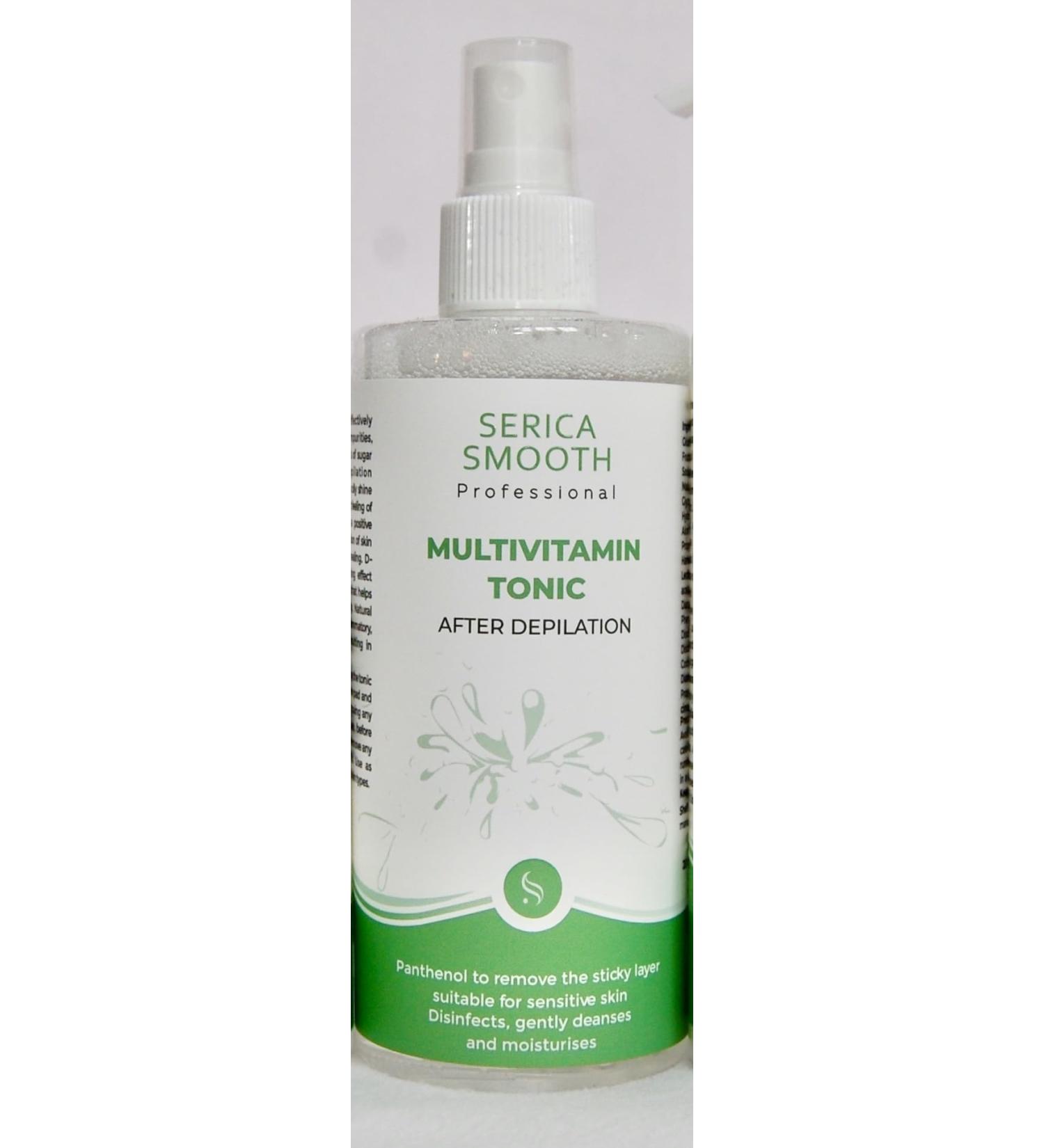 SERICA SMOOTH Multivitamin Cleansing Tonic Fluid Pre Post Depilation Waxing 300ml - Buy Online on GoSupps.com