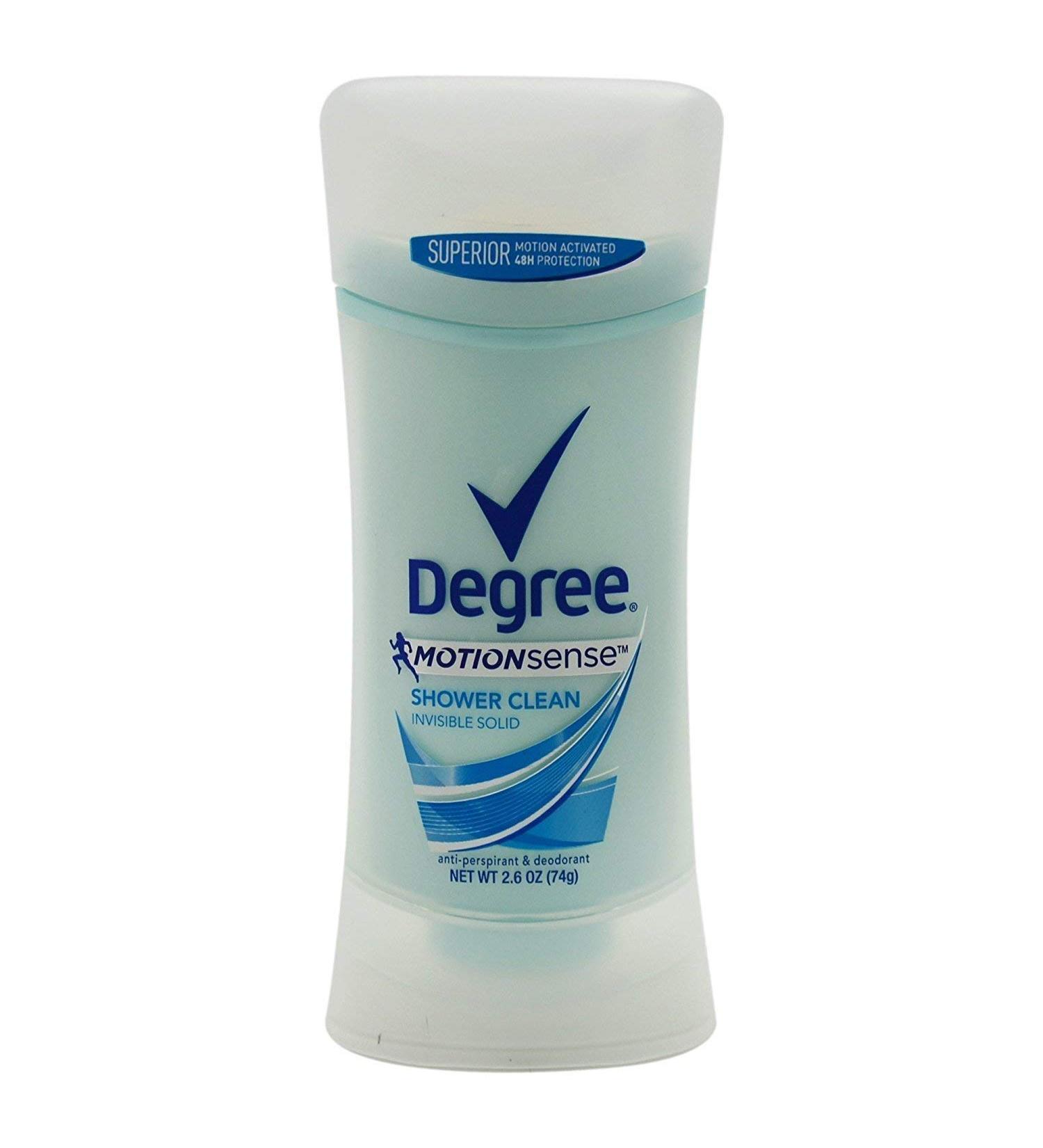 Degree Deodorant Womens Motion Sense Shower Clean Invisible Solid 2.6oz