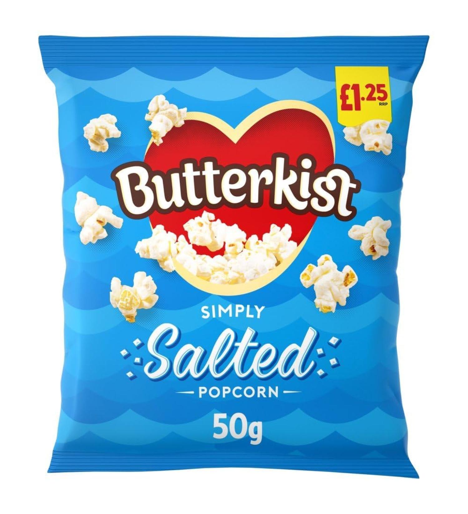 Butterkist Popcorn 15x70g 1.25 Price Marked Bags (Original Salted)