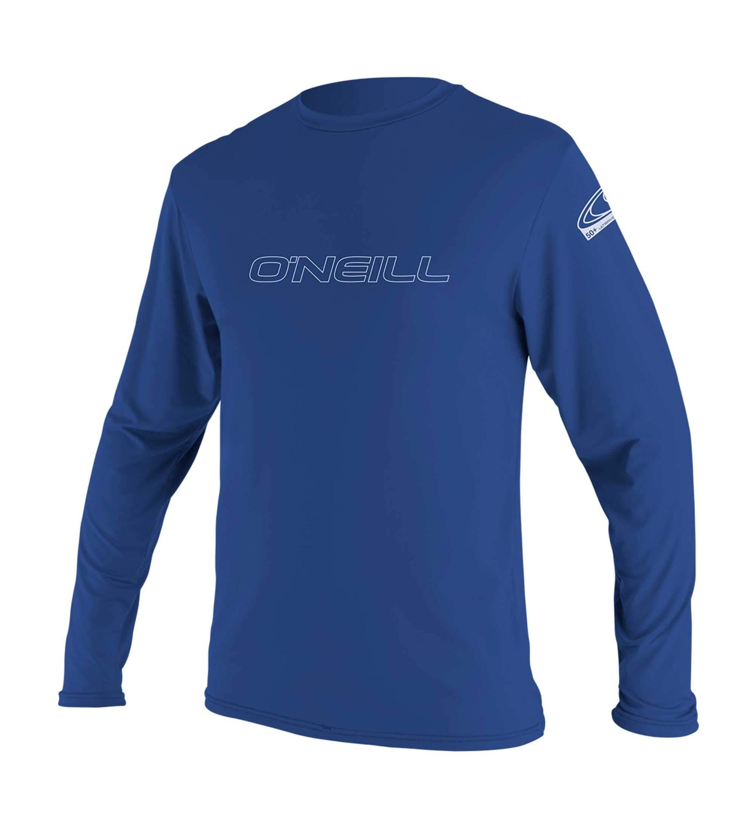 O'Neill Men's Basic Skins UPF 50+ Long Sleeve Sun Shirt - Medium, Pacific - Buy Online on GoSupps.com