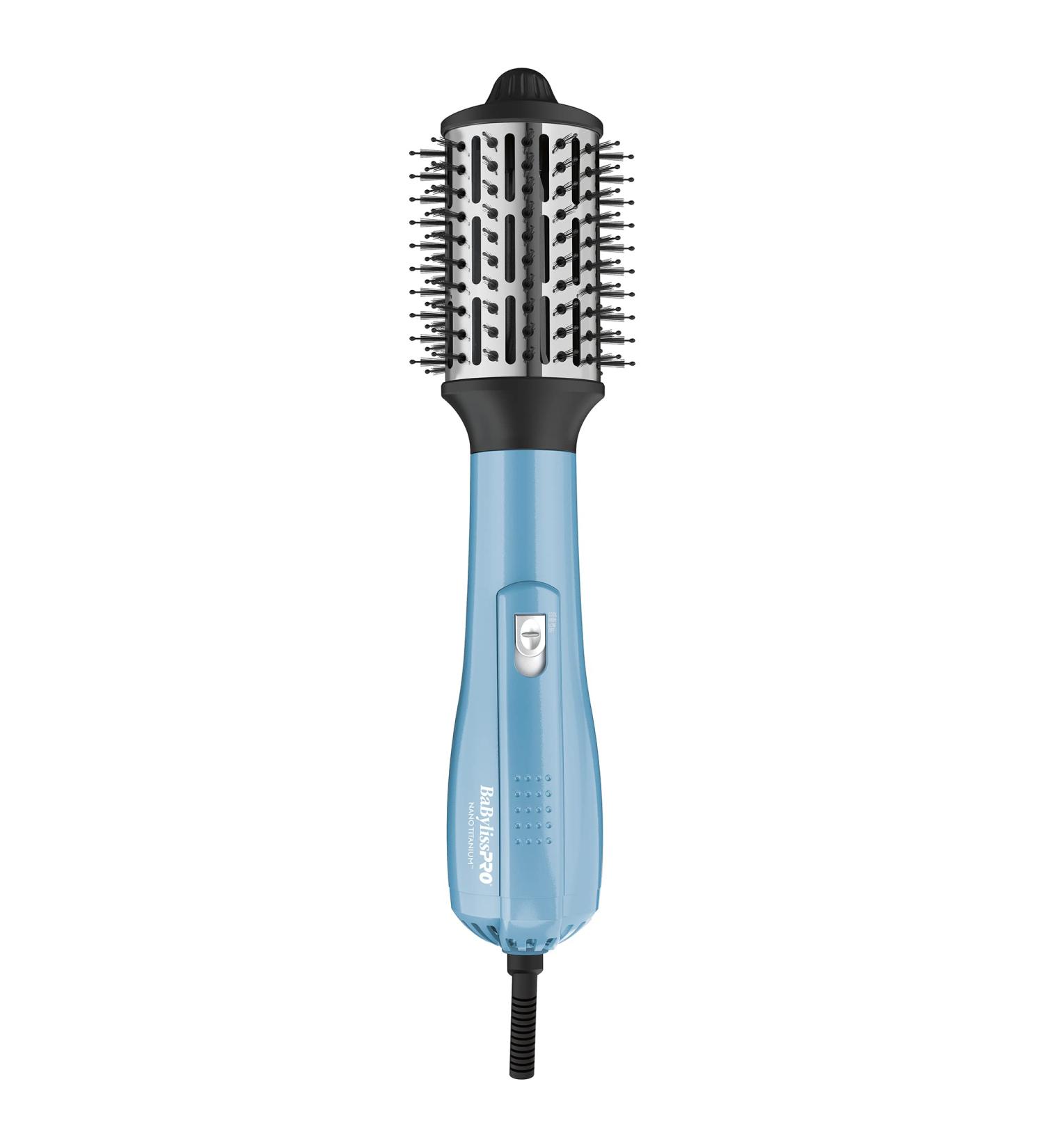 BaBylissPRO Nano Titanium Oval Ionic Hot Air Styler Blow out Hair Dryer Brush with Boar and Nylon Bristles 2.5 inch (64mm) - Buy Online on GoSupps.com